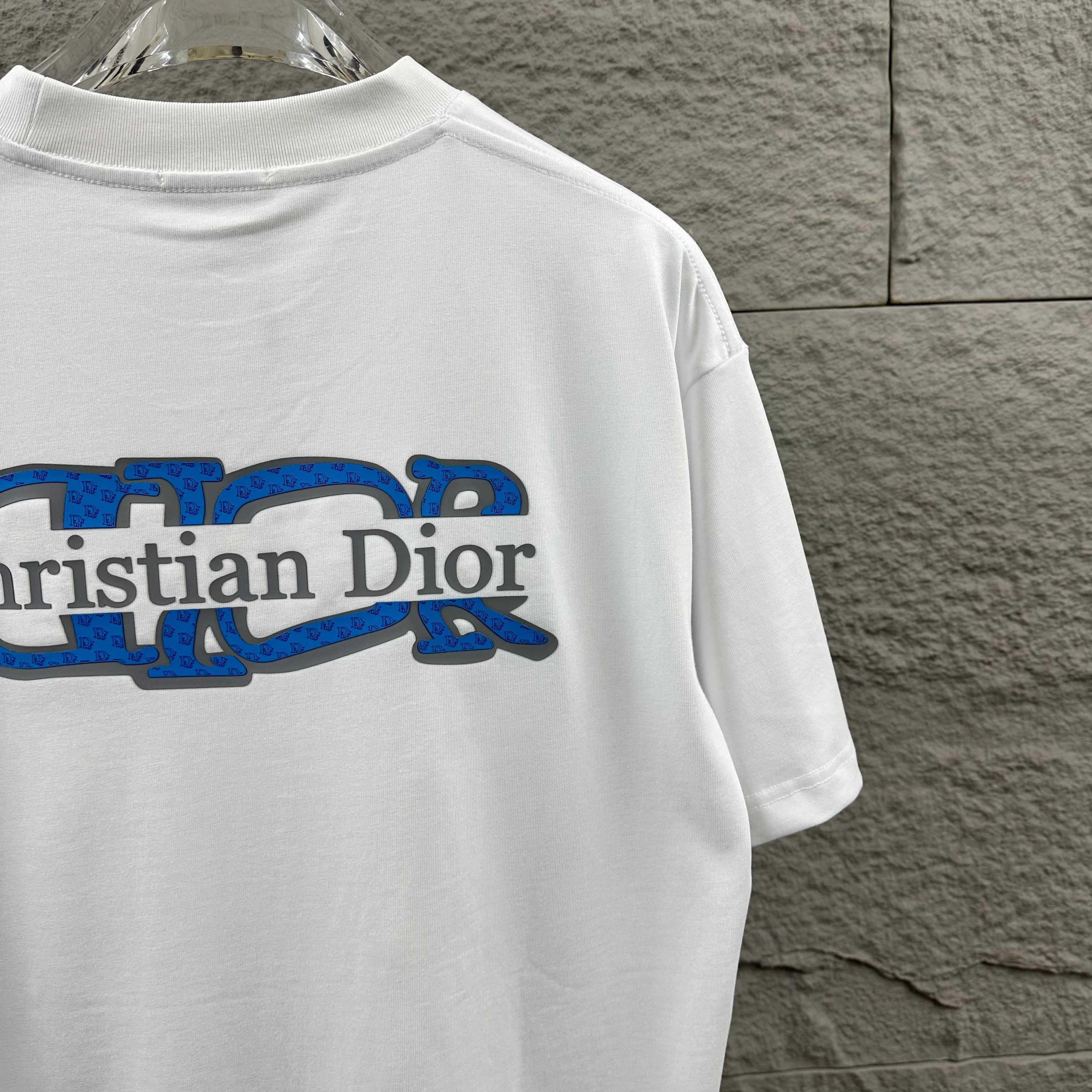 Dior 2026 SS New Classic Letter 3D Silicone Short Sleeve T-Shirt Unisex