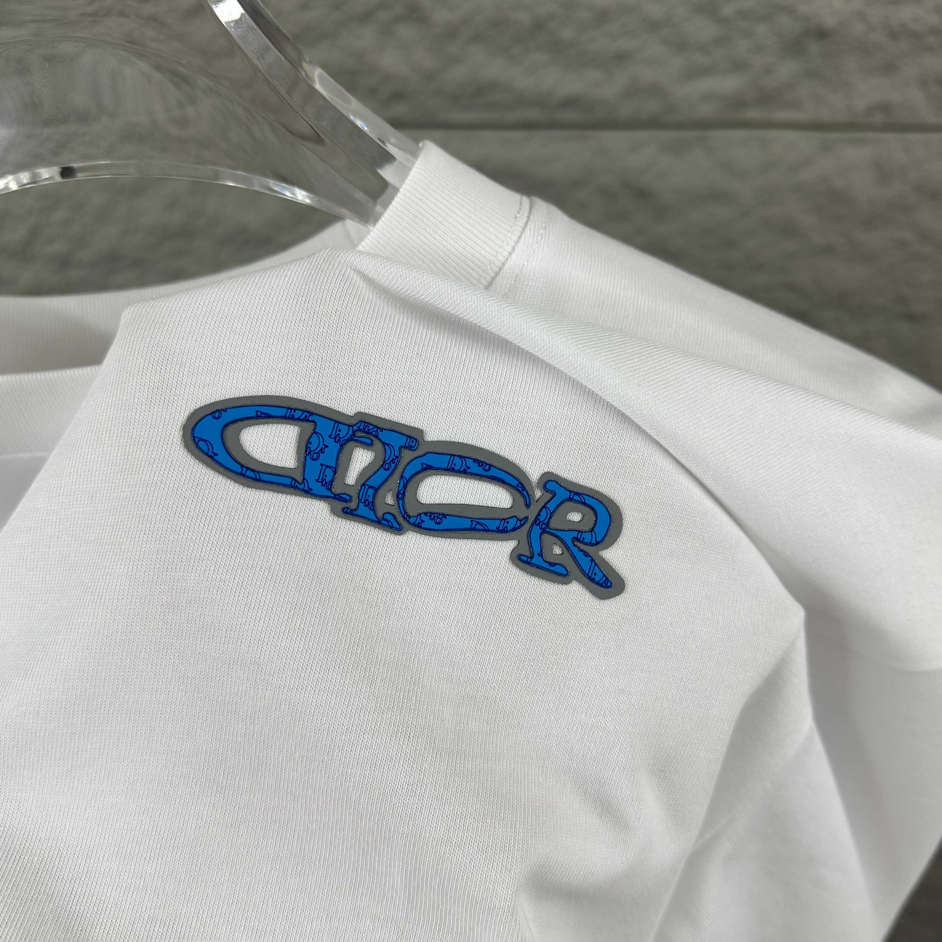 Dior 2026 SS New Classic Letter 3D Silicone Short Sleeve T-Shirt Unisex
