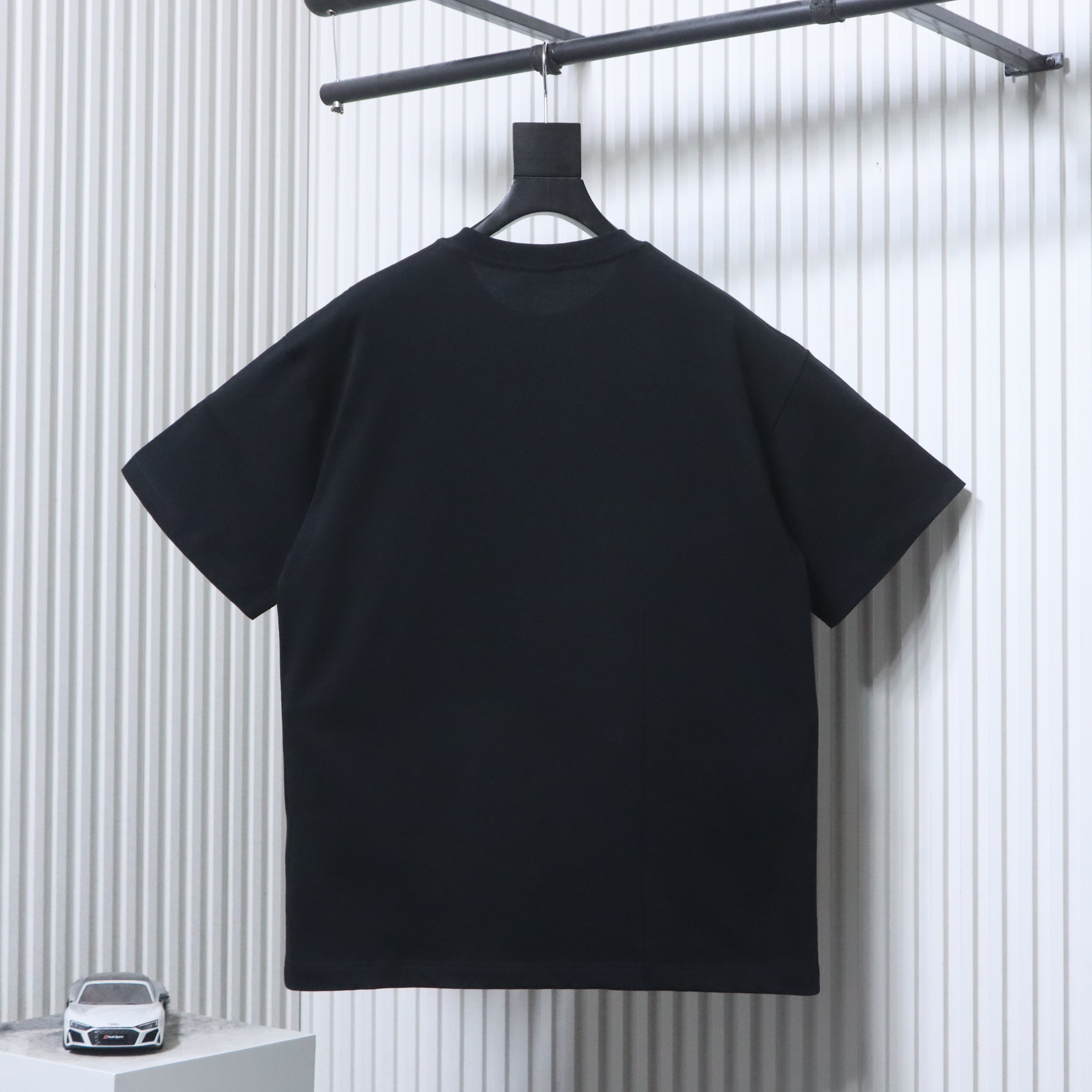 Dior 23SS Embroidered Silver Logo Short Sleeve T-Shirt