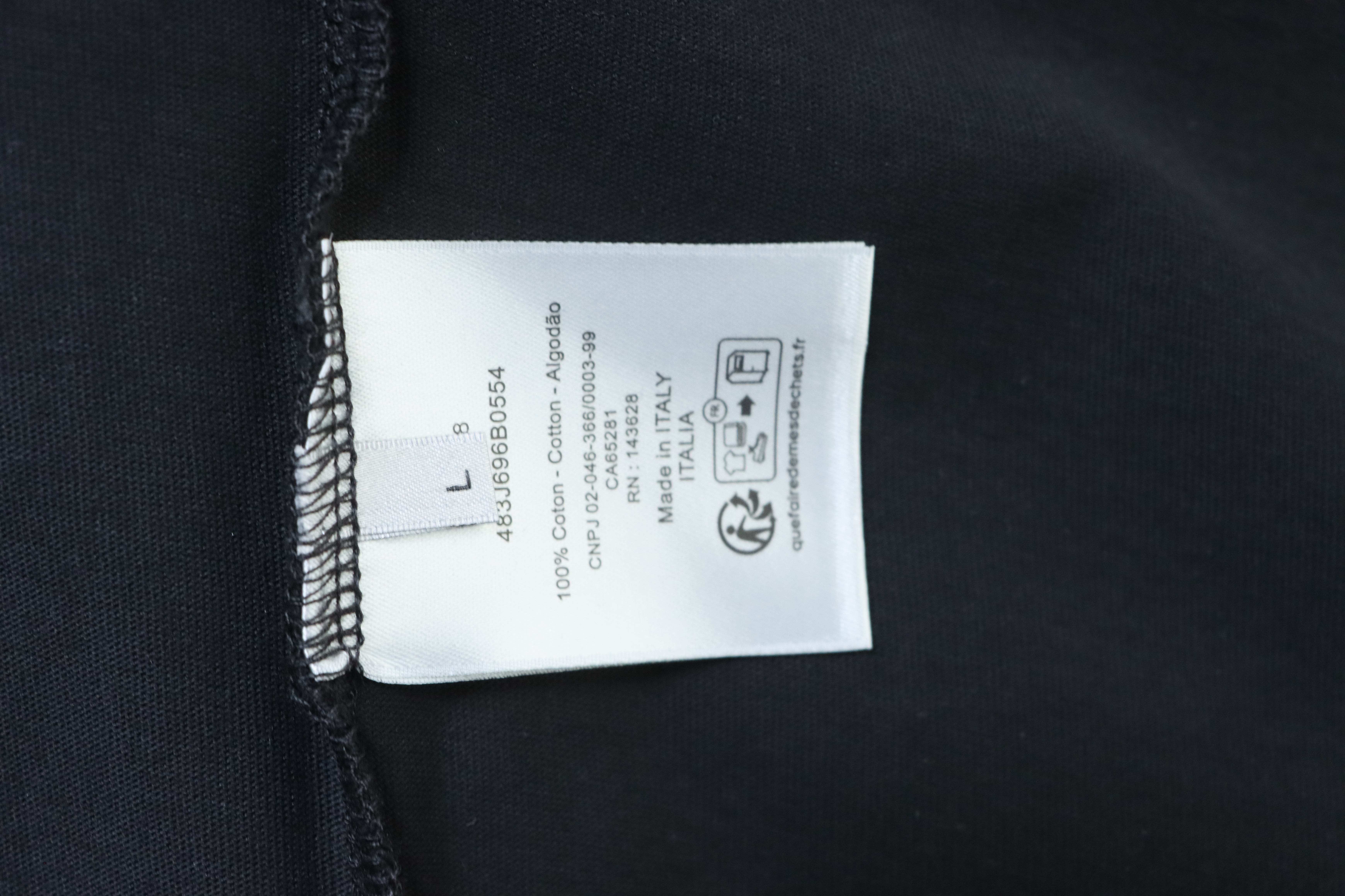 Dior 23SS Embroidered Silver Logo Short Sleeve T-Shirt