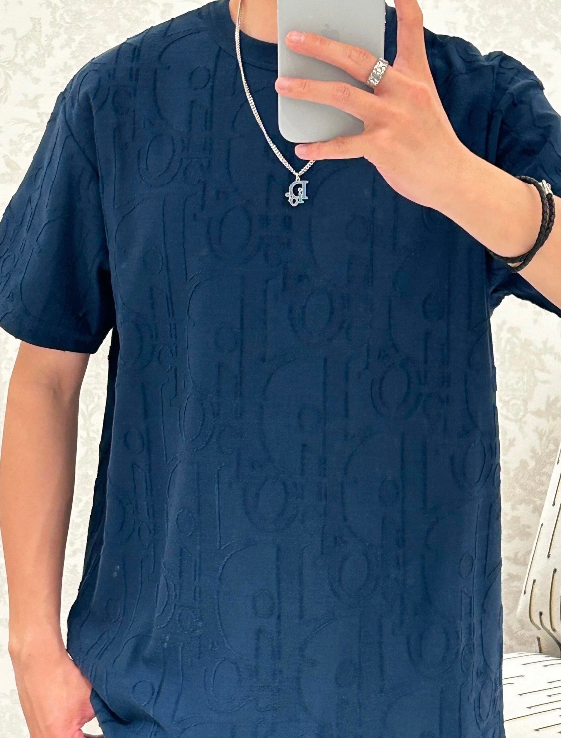 Dior 25SS All Over Monogram Jacquard Short Sleeve T-Shirt