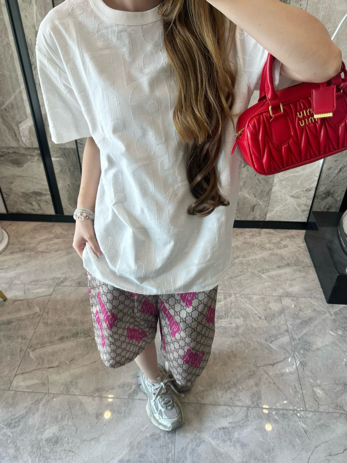 Dior 25SS All Over Monogram Jacquard Short Sleeve T-Shirt