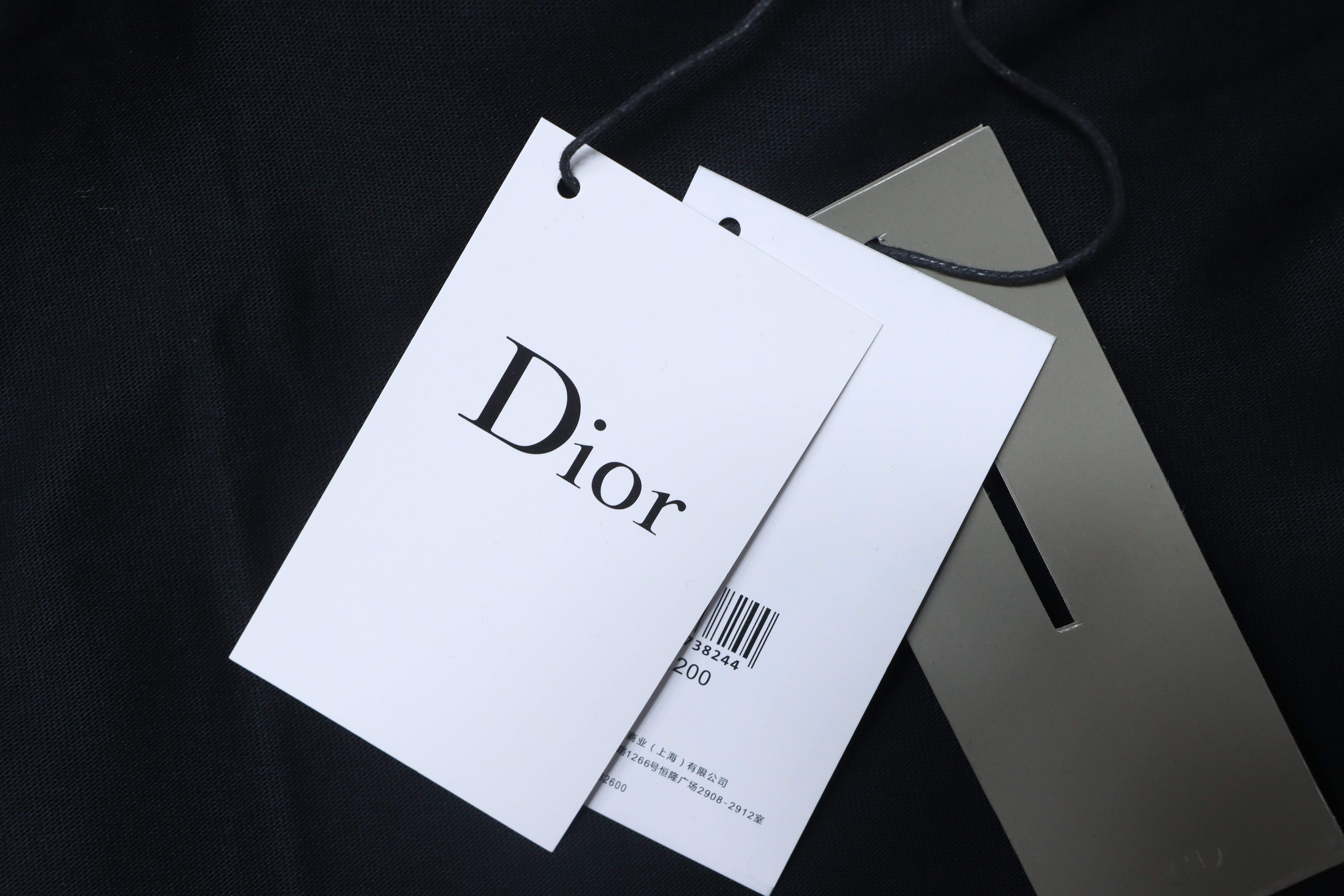 DIOR 25SS Chest Floral Puff Letter Logo Short Sleeve T-Shirt
