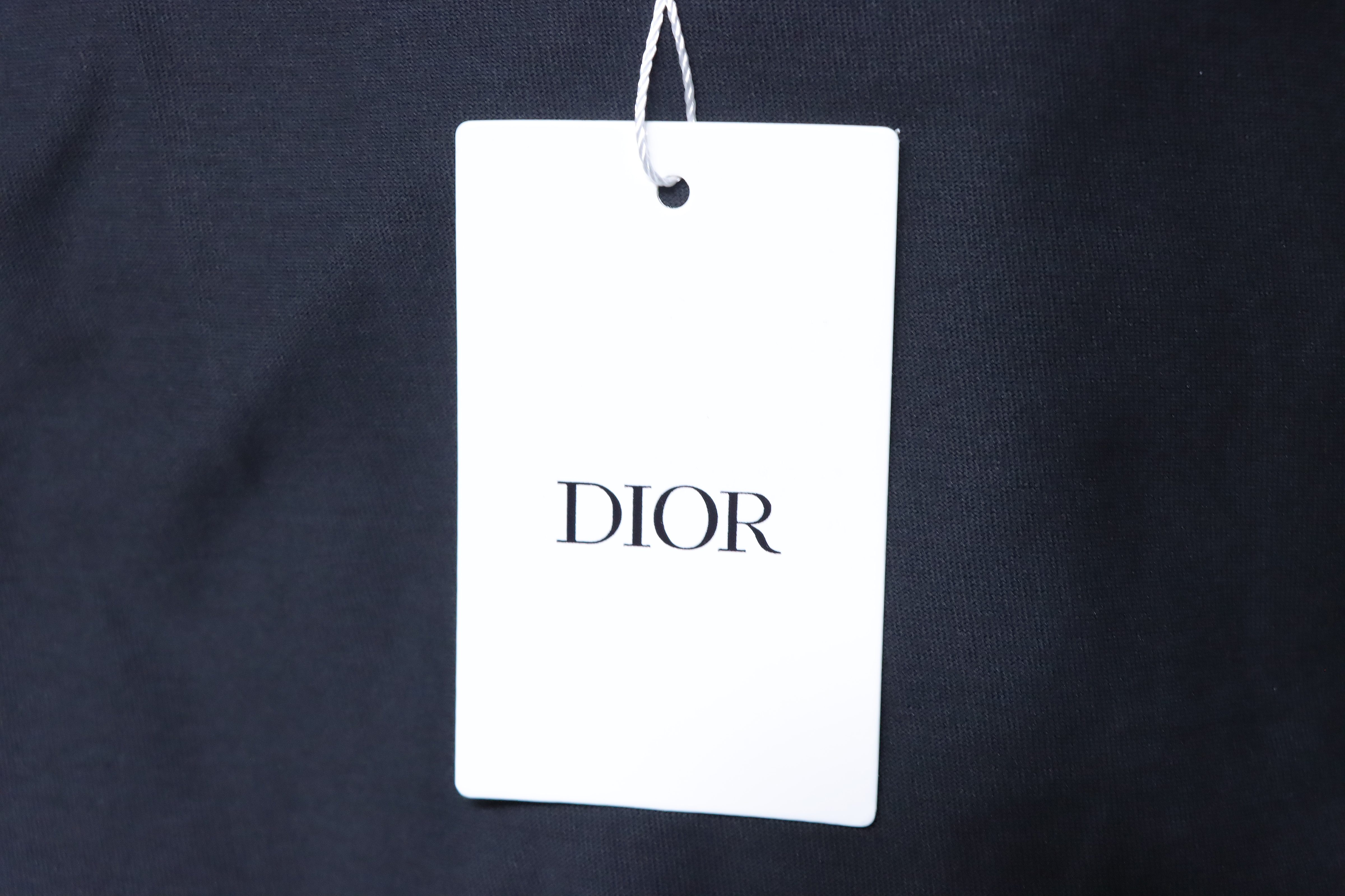 Dior 25SS Lily of the Valley Print Distressed Destroyed Short Sleeve T-Shirt