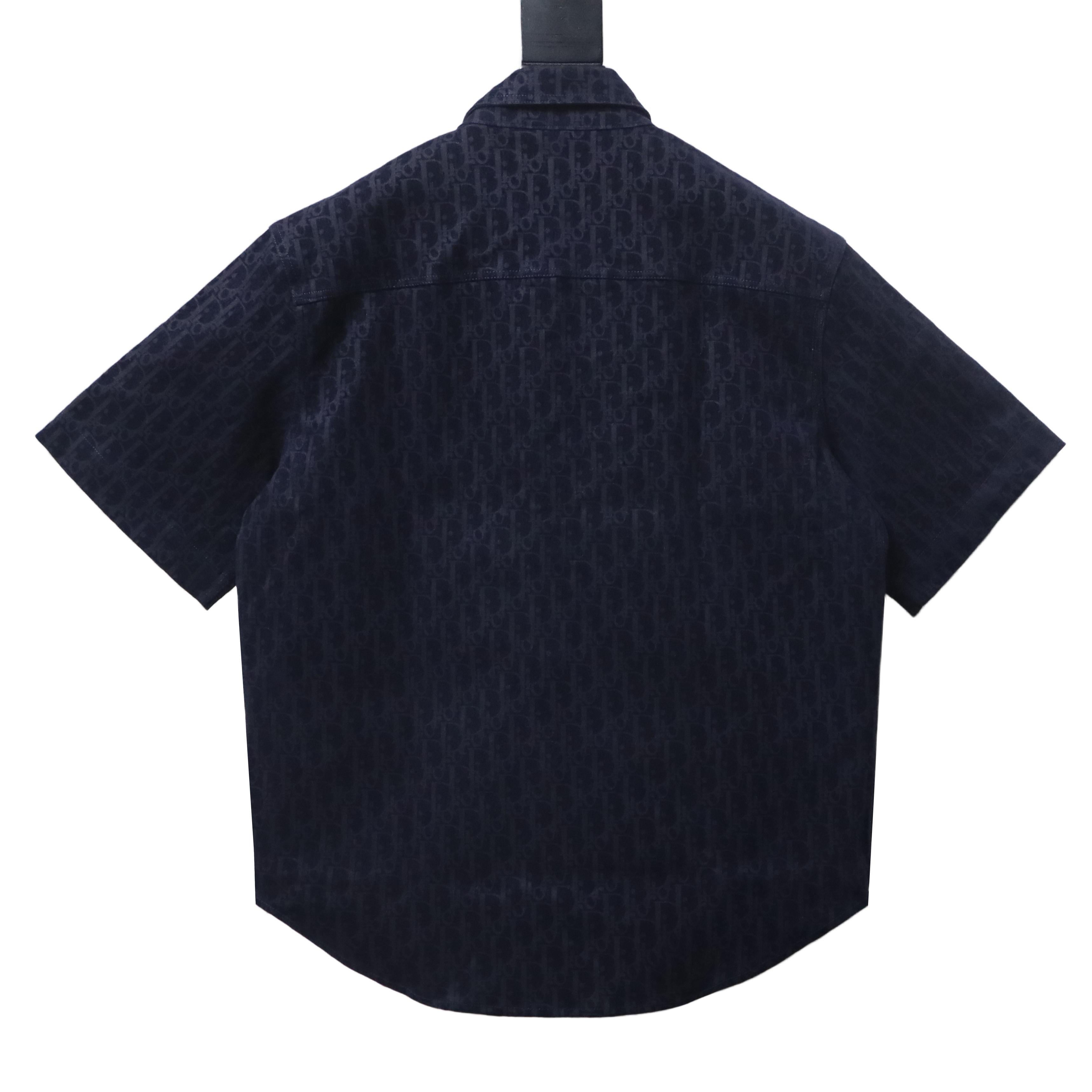 Dior 25SS Year of the Snake Limited Flocked Monogram Embroidered Set Denim Short Sleeve Shirt
