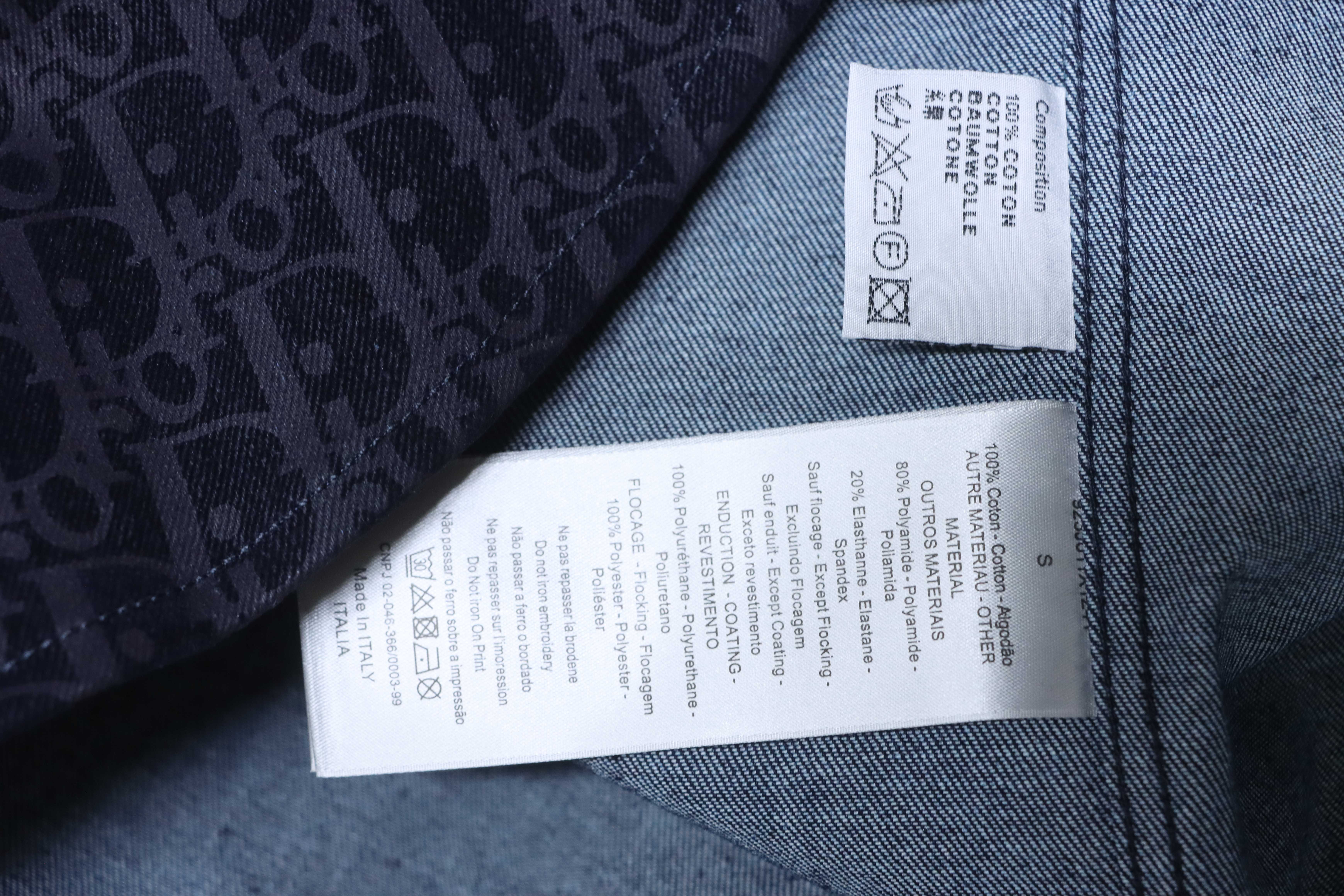 Dior 25SS Year of the Snake Limited Flocked Monogram Embroidered Set Denim Short Sleeve Shirt