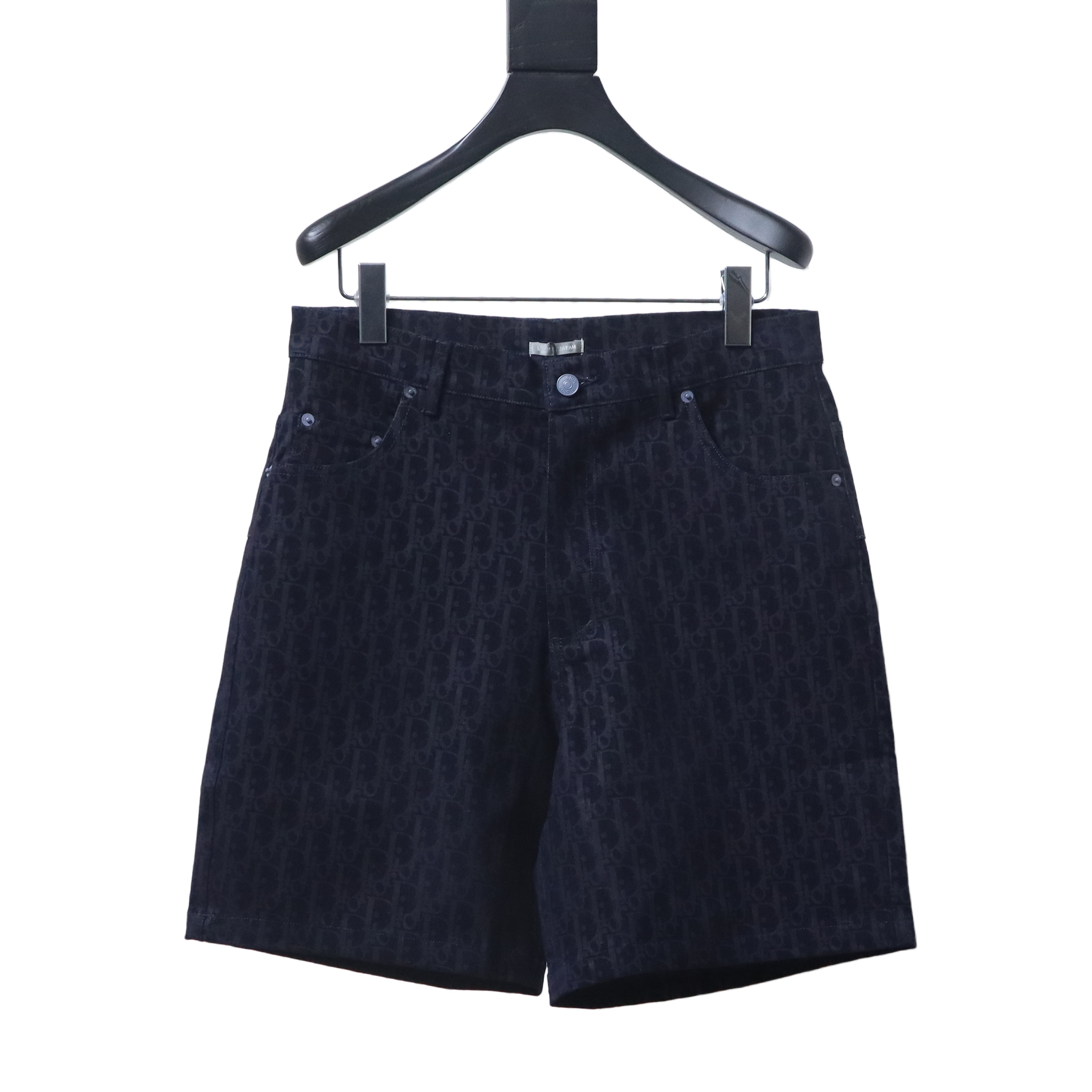 Dior 25SS Year of the Snake Limited Flocked Monogram Embroidered Set Denim Shorts