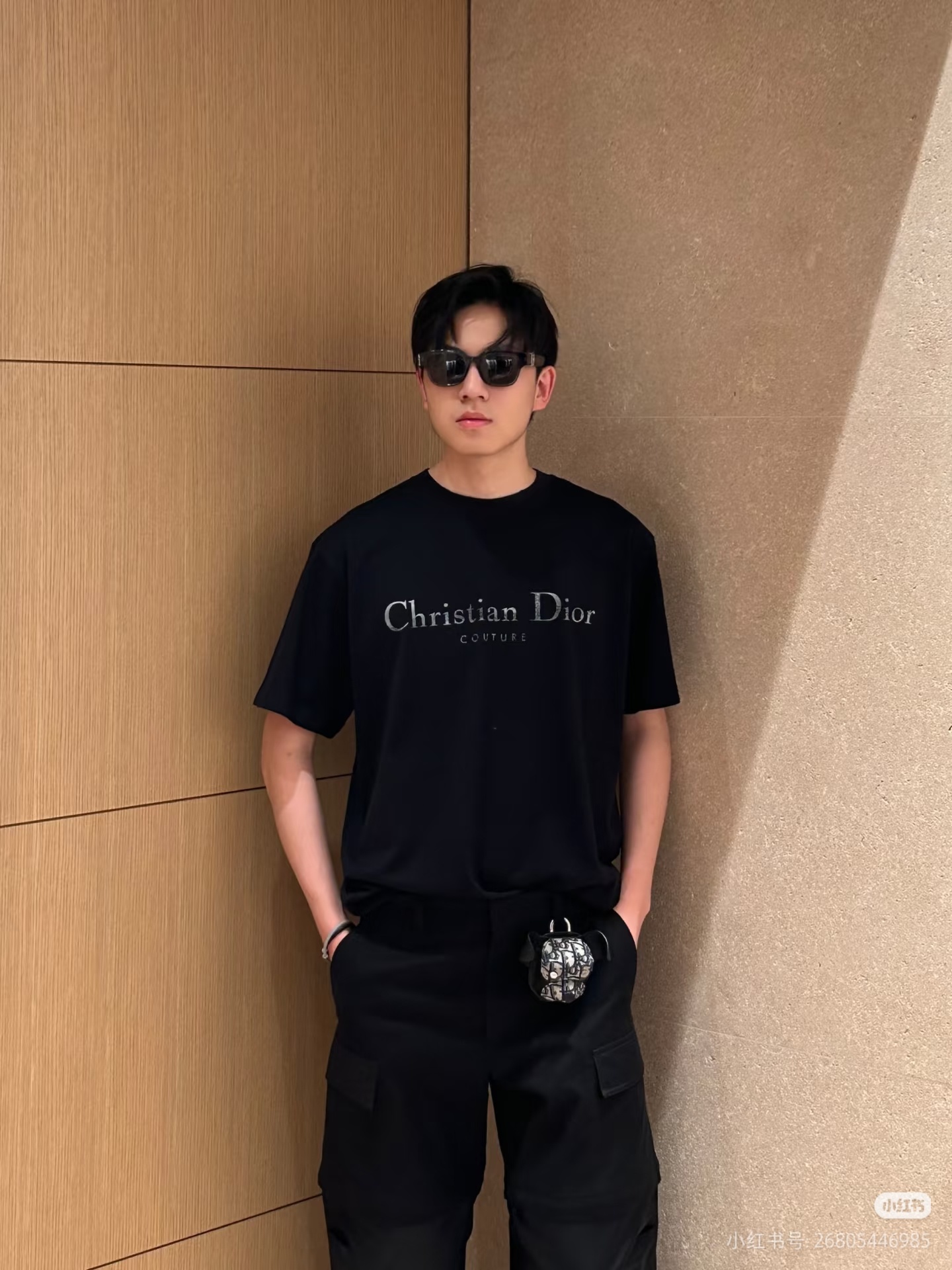 Dior 26SS Chest Mottled CD Letter Print Short Sleeve T-Shirt