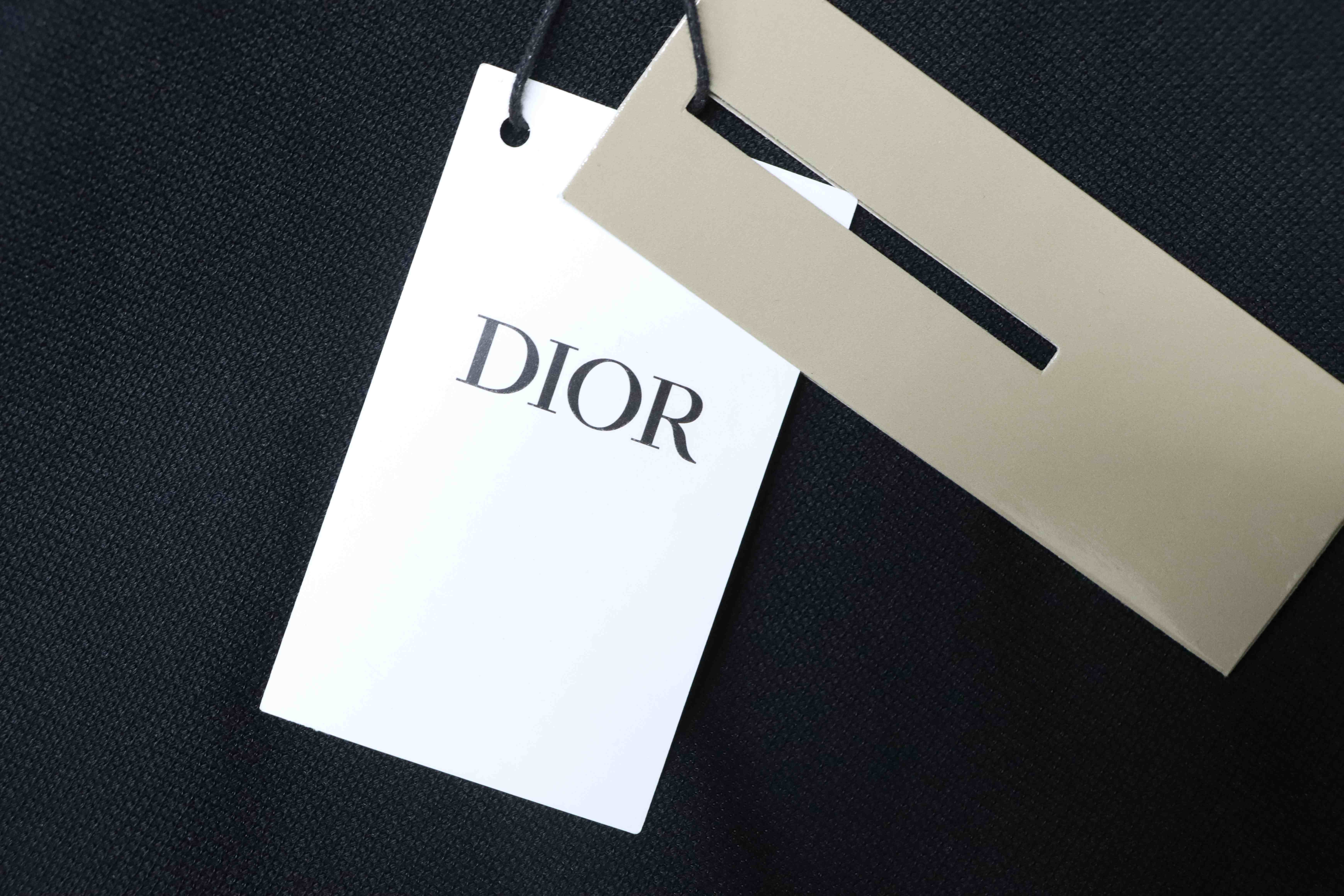 Dior 26SS Contrast Trim CD Letter Embroidered Short Sleeve Polo
