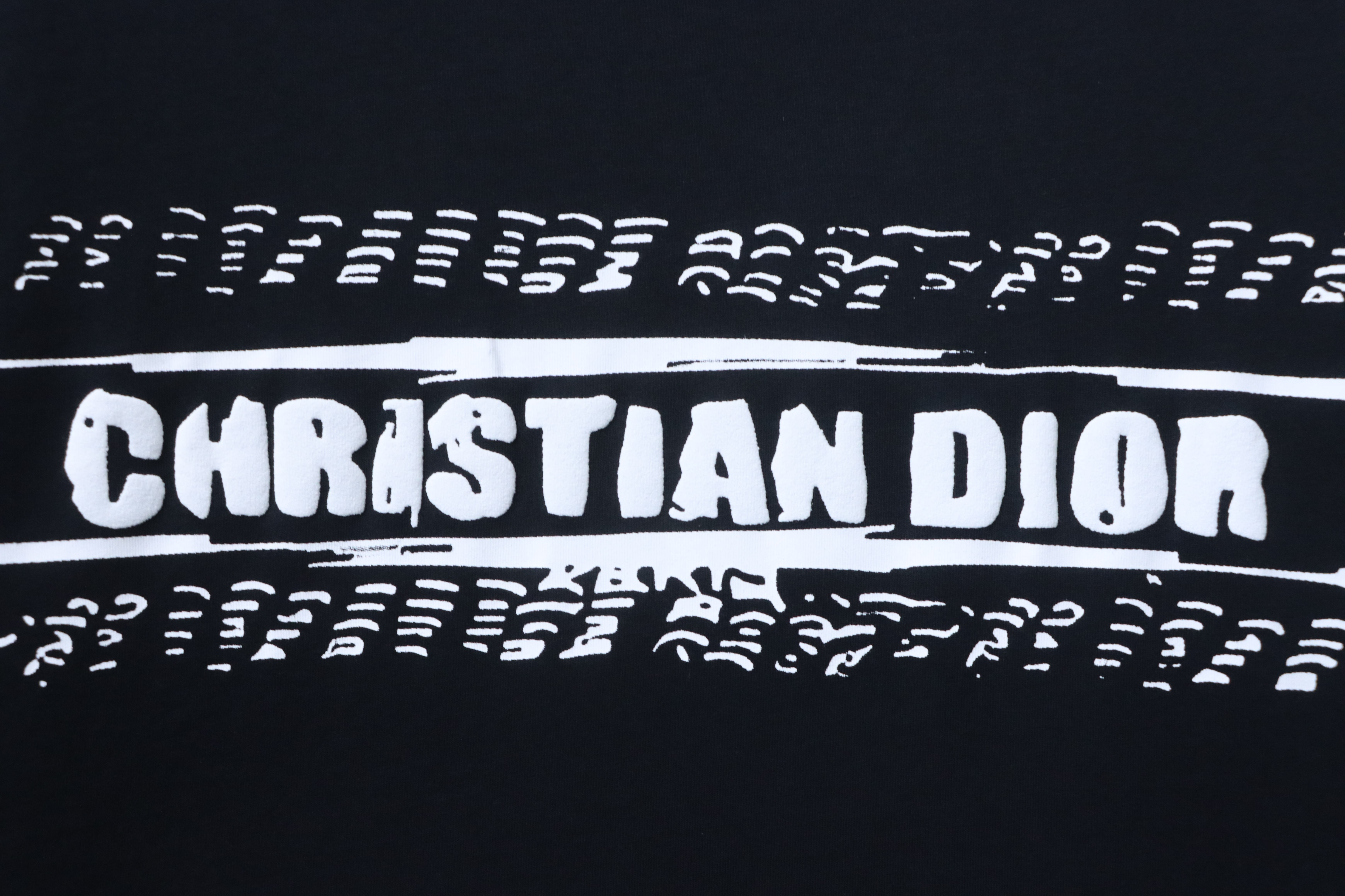 Dior 26SS Graffiti Letter Short Sleeve T-Shirt