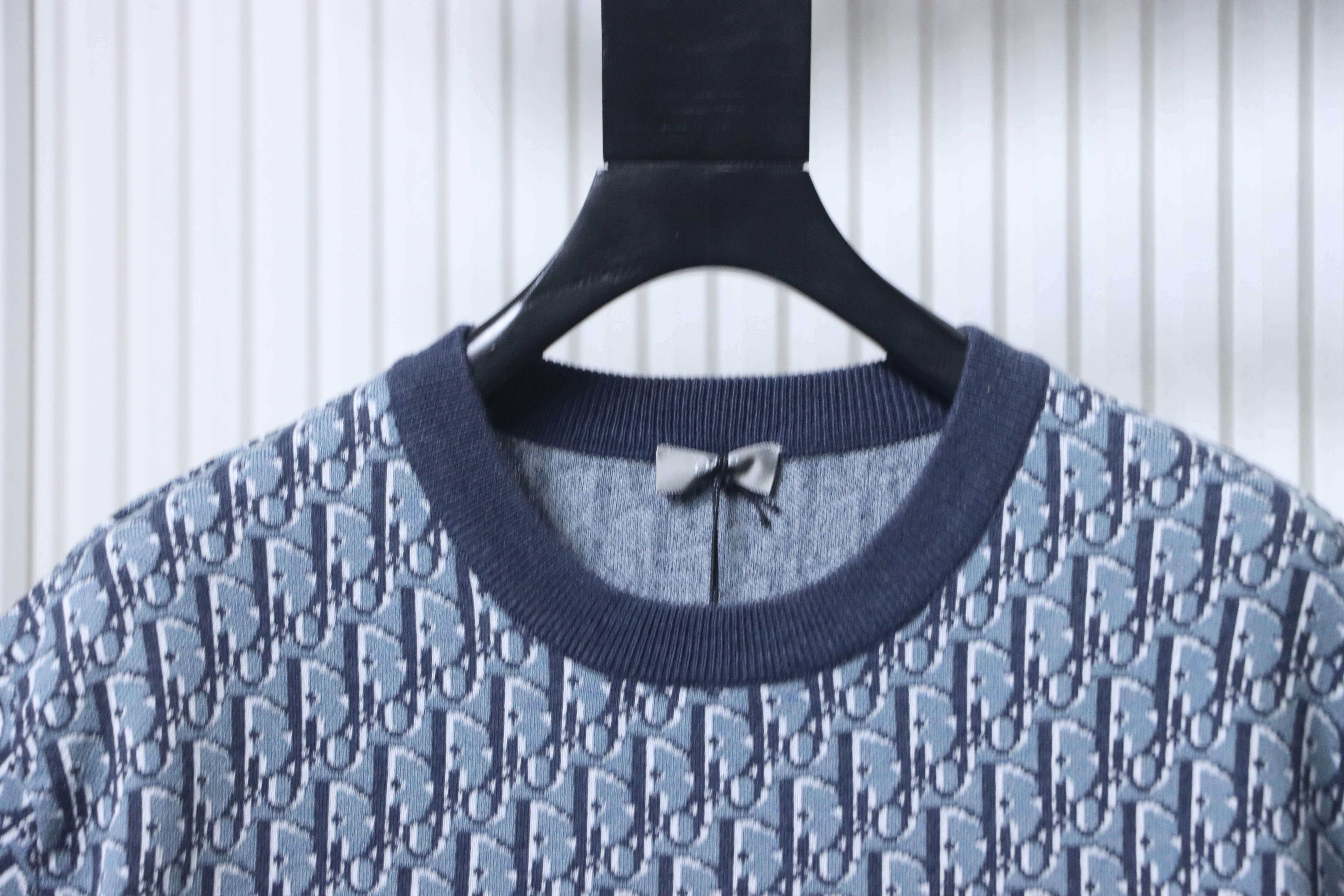 Dior 26SS Monogram Jacquard Knit Short Sleeve T-Shirt