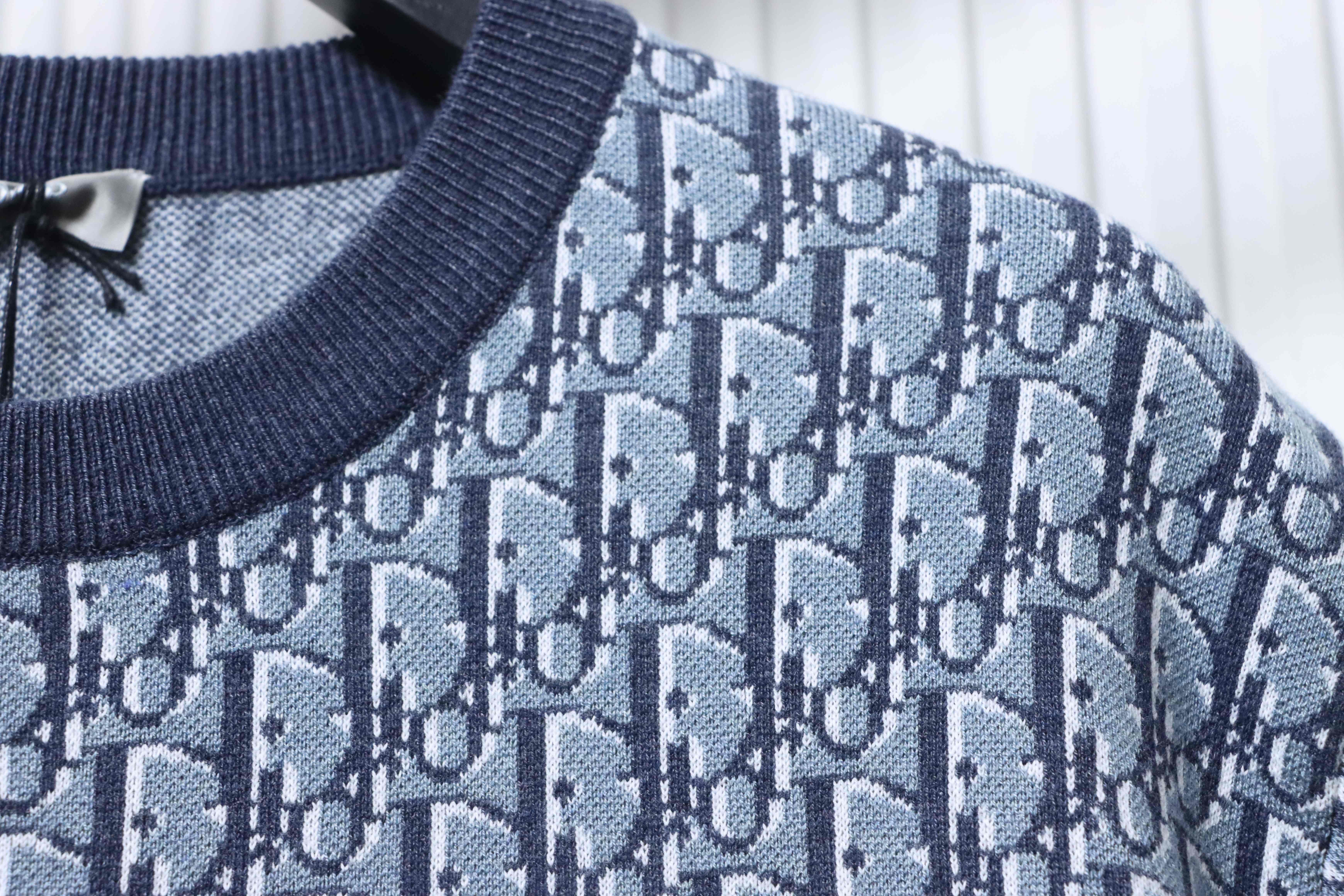 Dior 26SS Monogram Jacquard Knit Short Sleeve T-Shirt