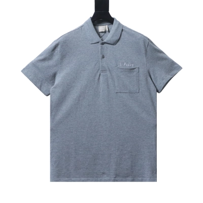 Dior 26SS Pocket Letter Embroidered Polo Short Sleeve 01