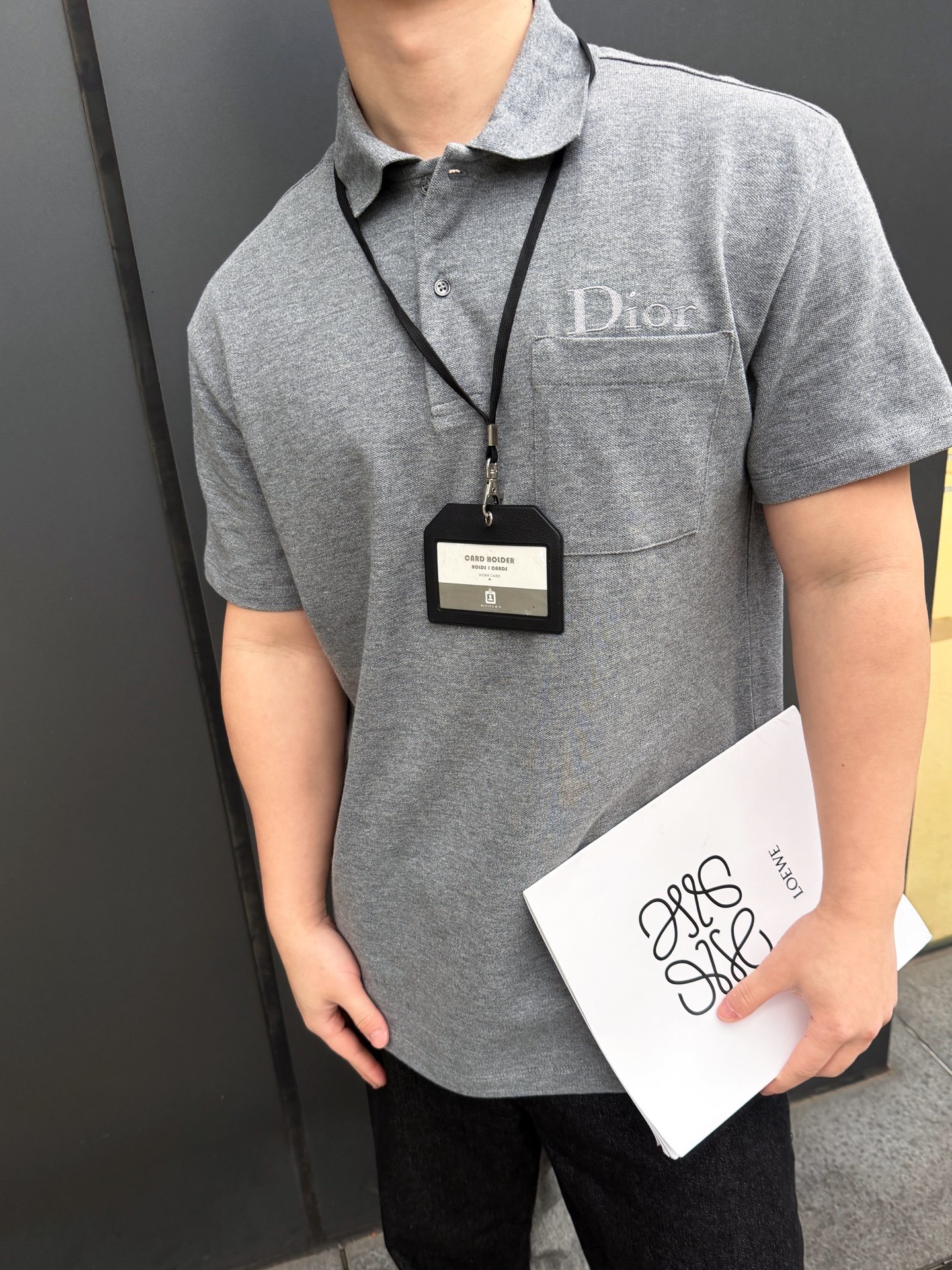 Dior 26SS Pocket Letter Embroidered Polo Short Sleeve