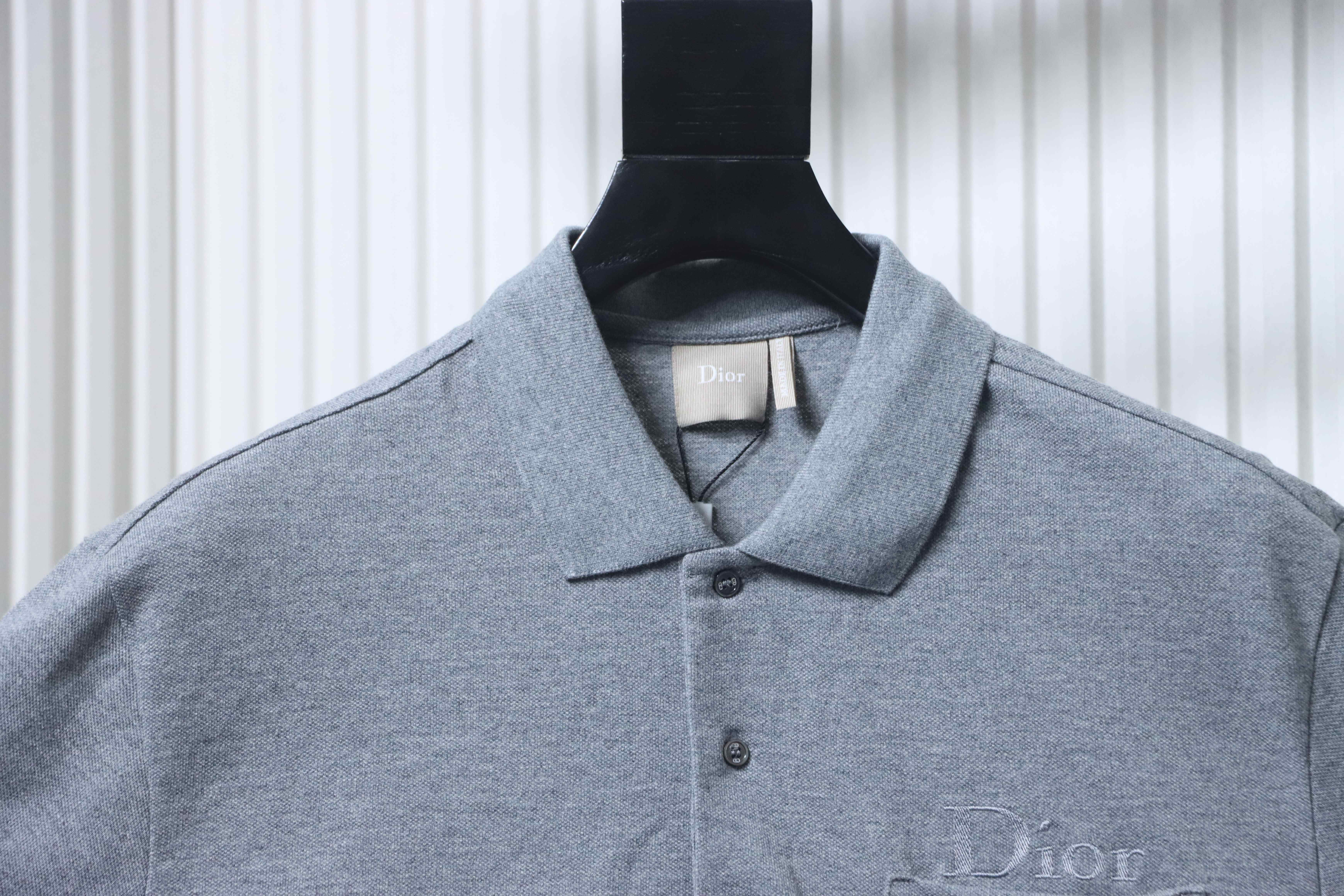 Dior 26SS Pocket Letter Embroidered Polo Short Sleeve