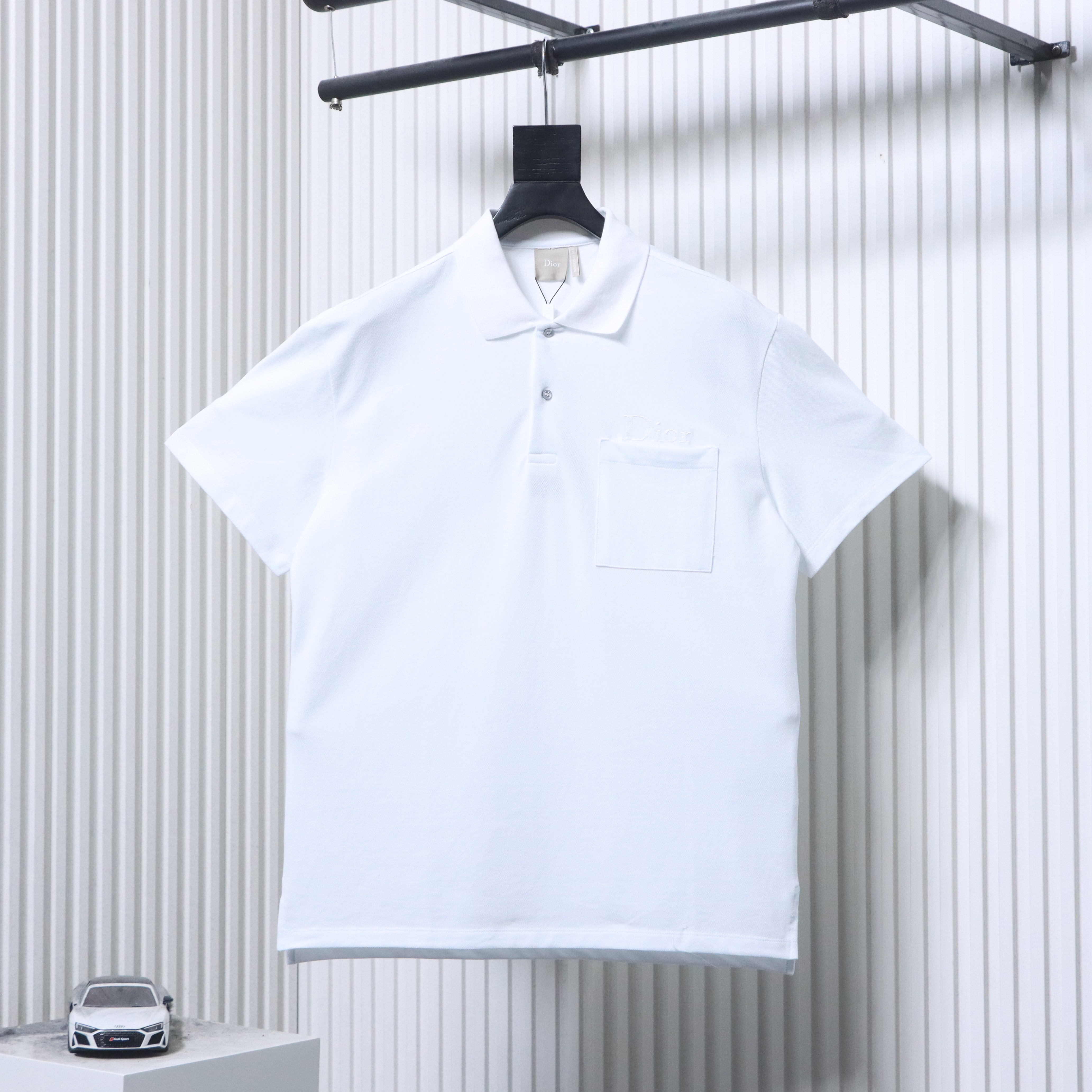 Dior 26SS Pocket Letter Embroidered Polo Short Sleeve