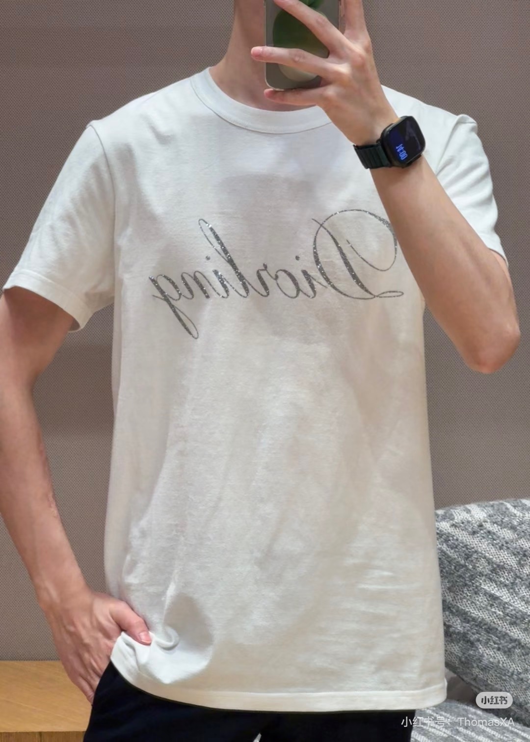 Dior 26SS Signature Letter Print Short Sleeve T-Shirt