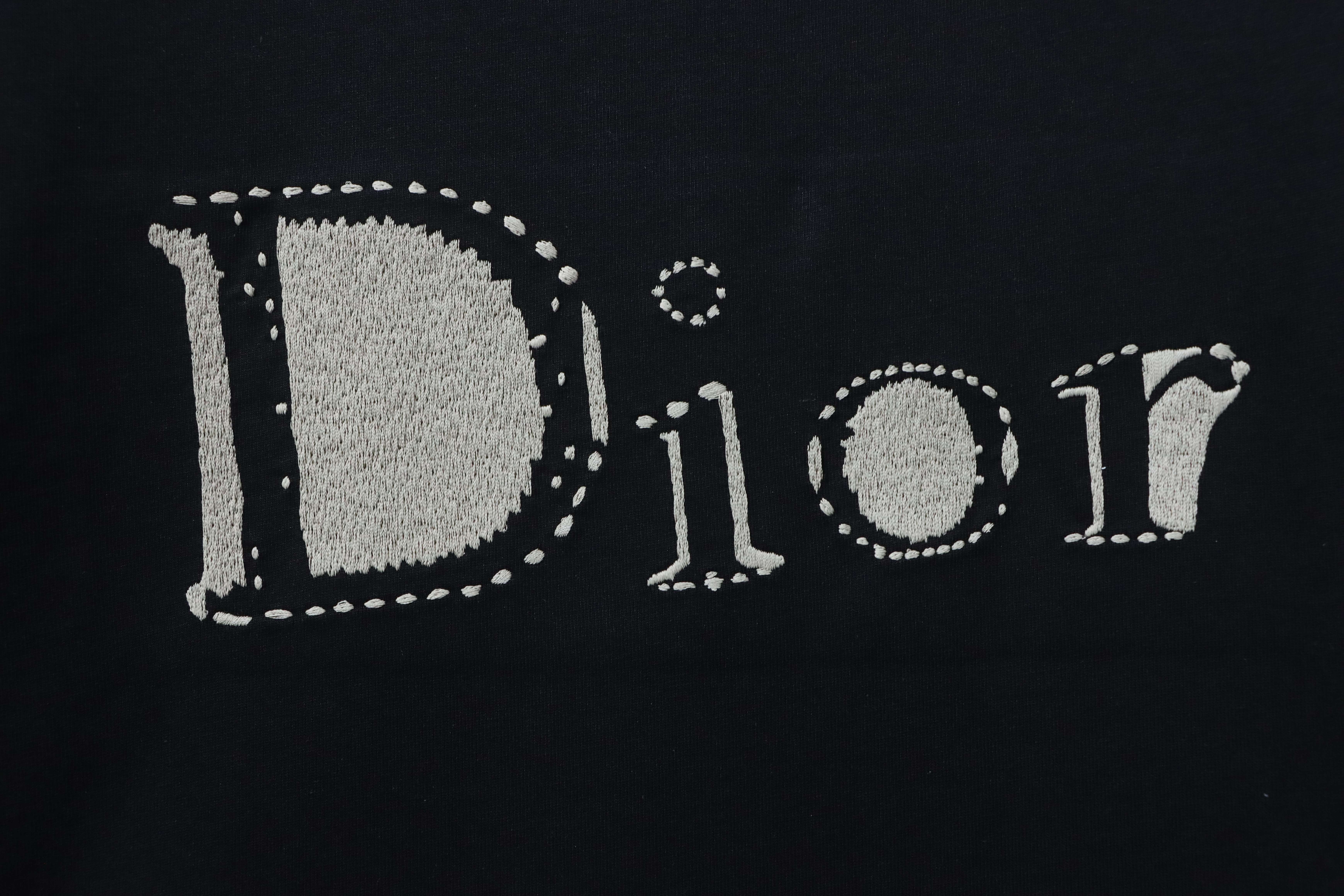 Dior 26SS Tatami Embroidered Short Sleeve T-Shirt