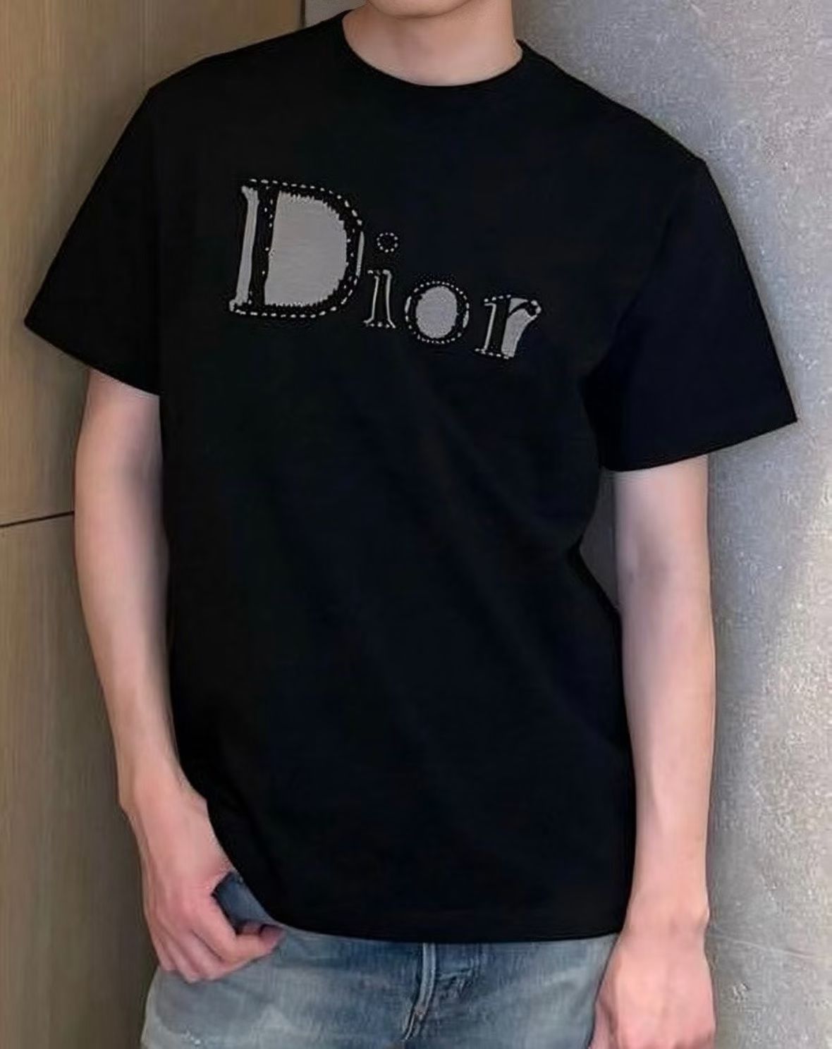 Dior 26SS Tatami Embroidered Short Sleeve T-Shirt
