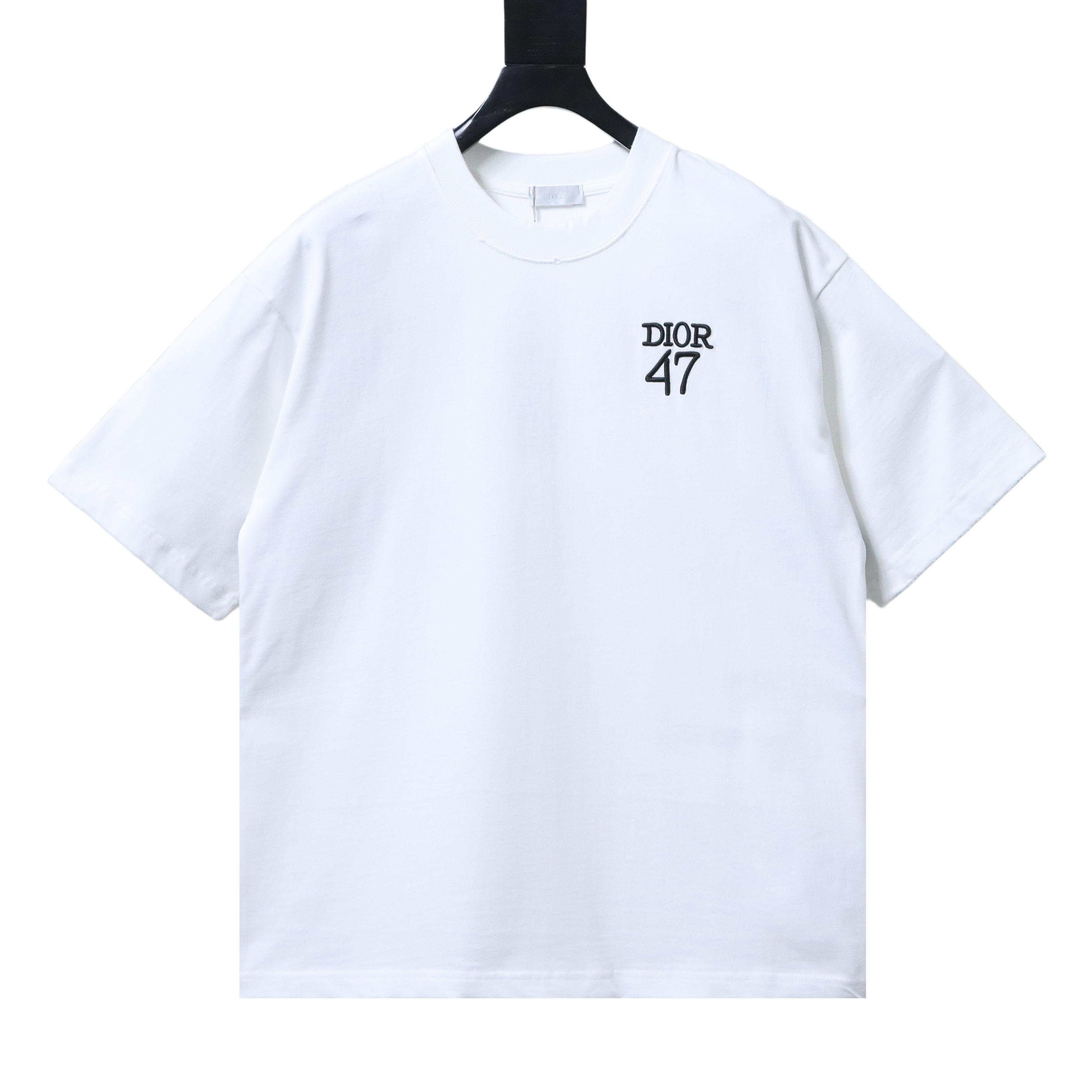 DIOR 47 Letter Back Stripe Short Sleeve T-Shirt