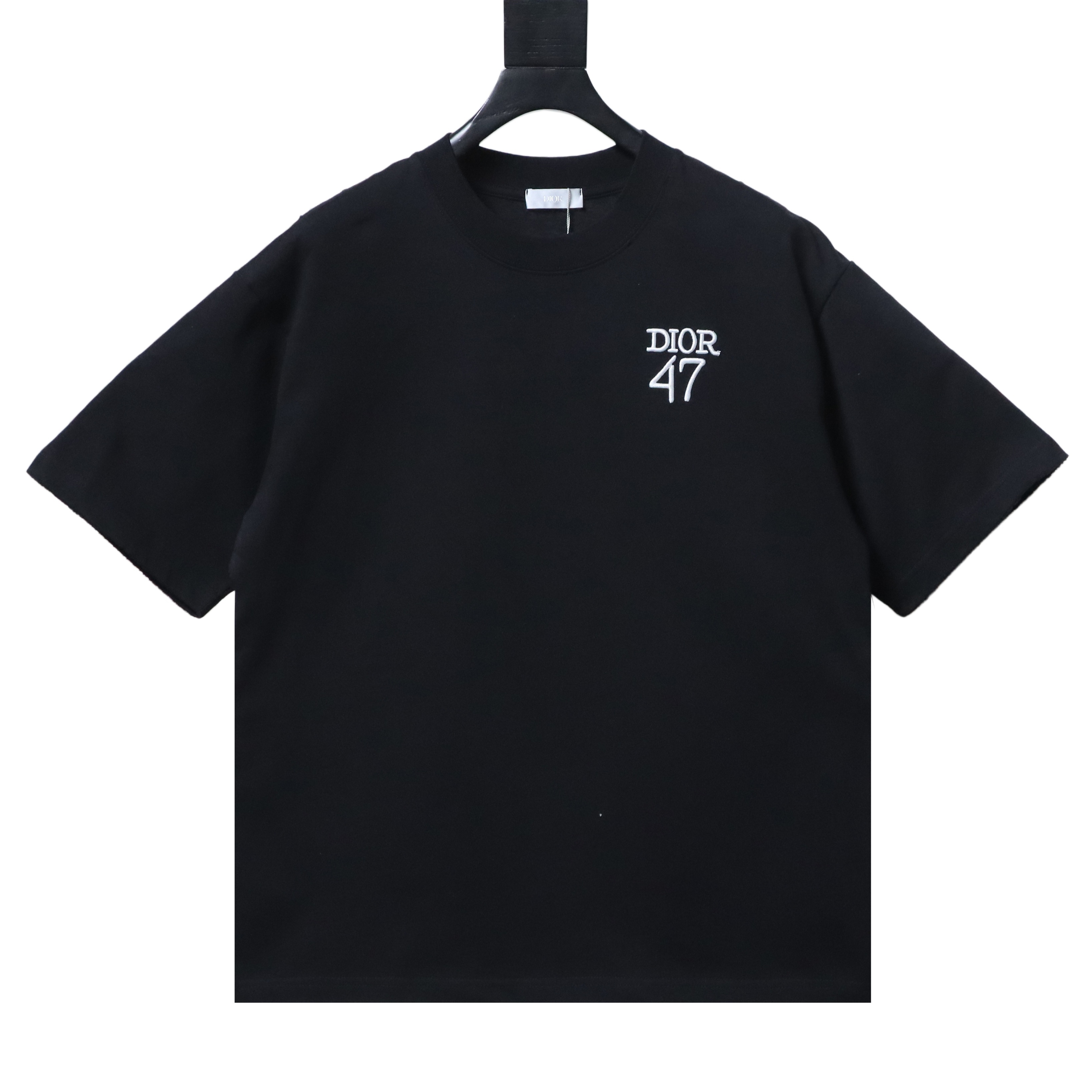 DIOR 47 Letter Back Stripe Short Sleeve T-Shirt