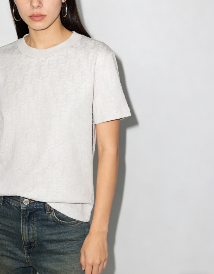 Dior All Over Monogram Jacquard Short Sleeve T-Shirt