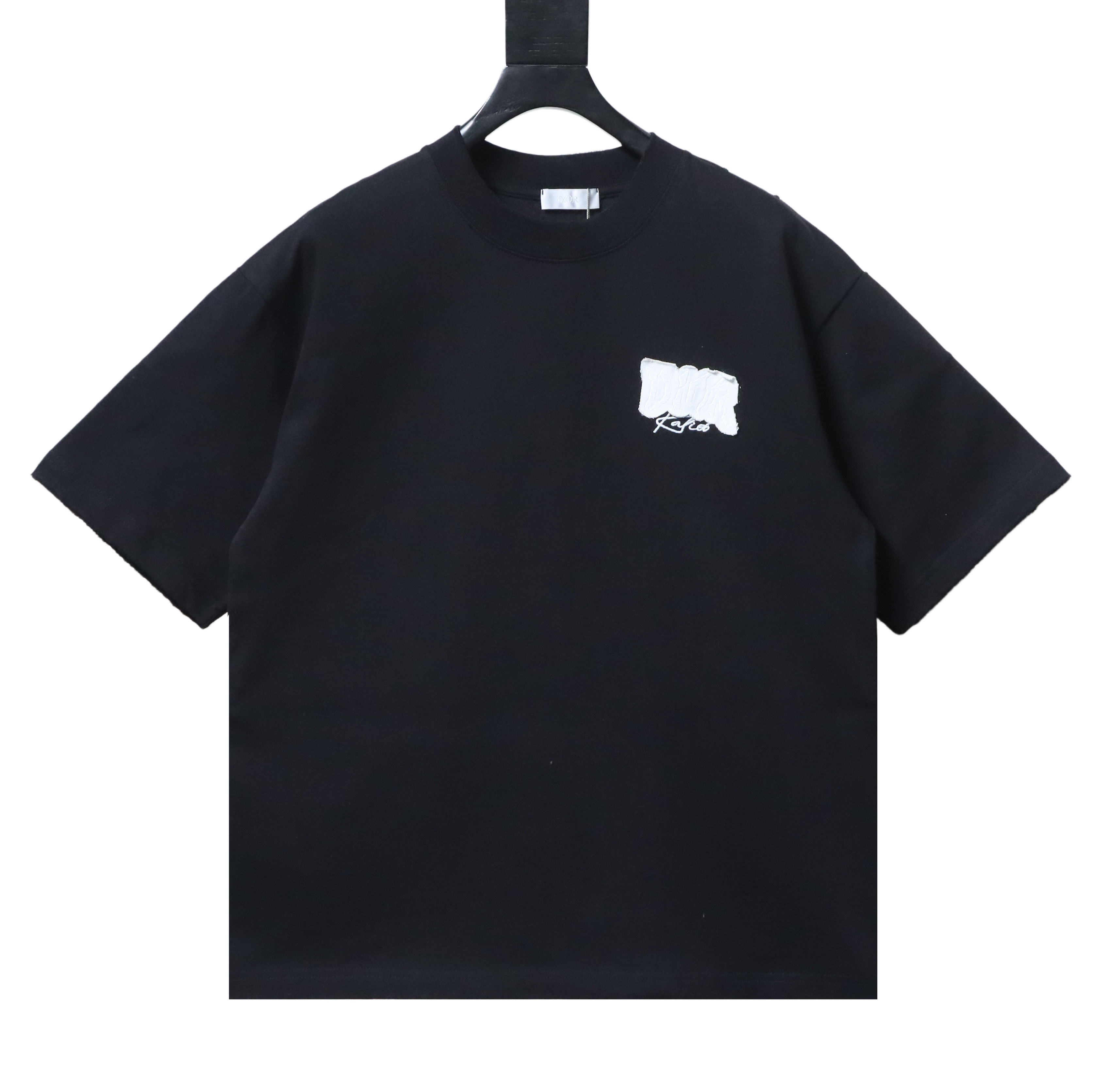 DIOR Back Large Logo Patch Letter Embroidered Short Sleeve T-Shirt