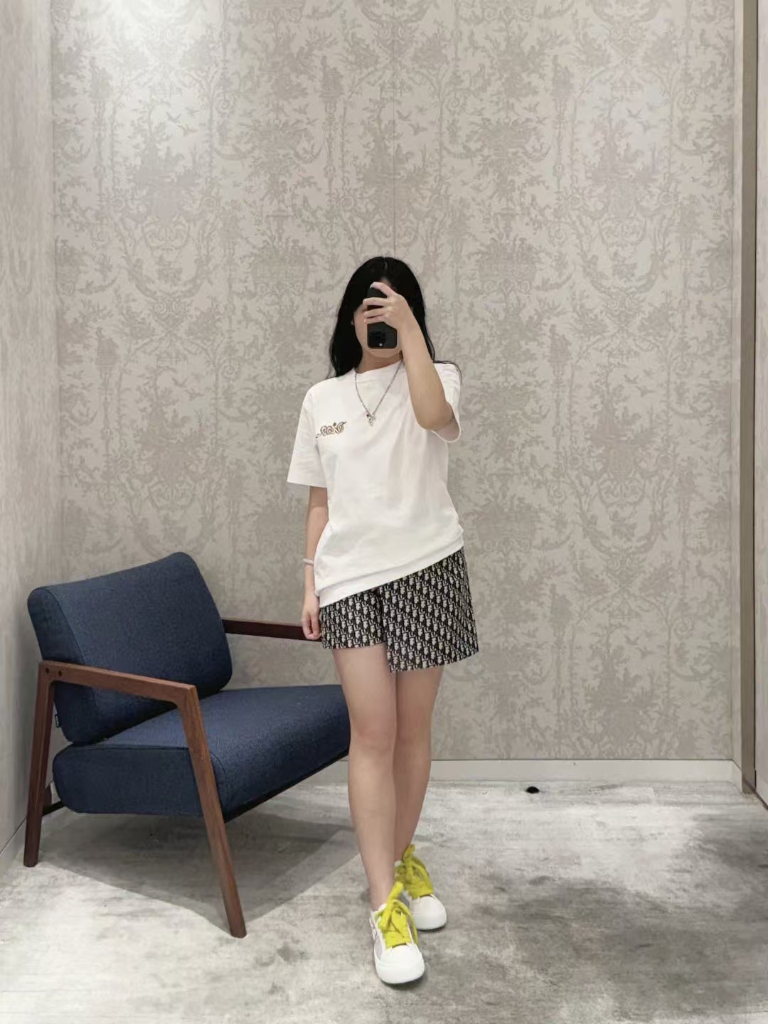Dior CD 2025 New Year of the Snake Limited Embroidered Letter Short Sleeve T-Shirt