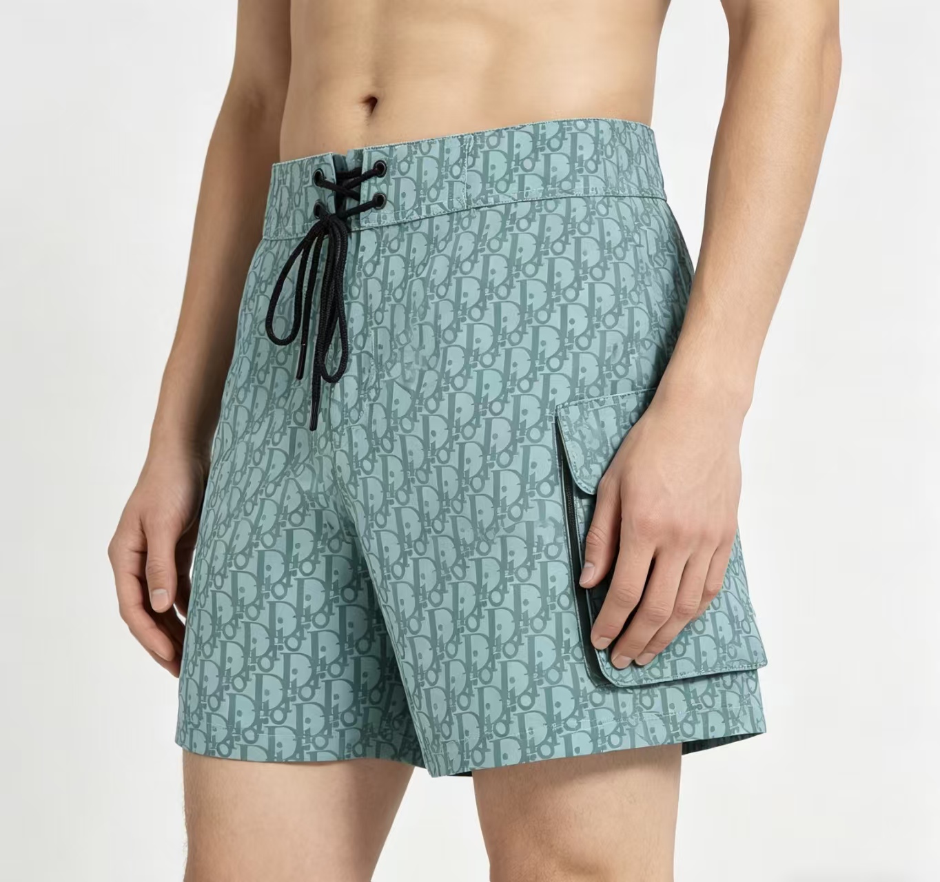 Dior CD Monogram Webbing Drawstring Shorts