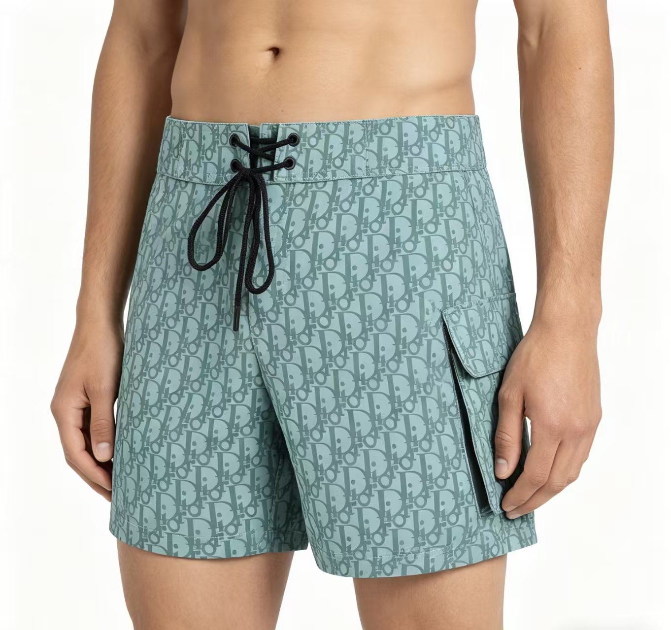 Dior CD Monogram Webbing Drawstring Shorts