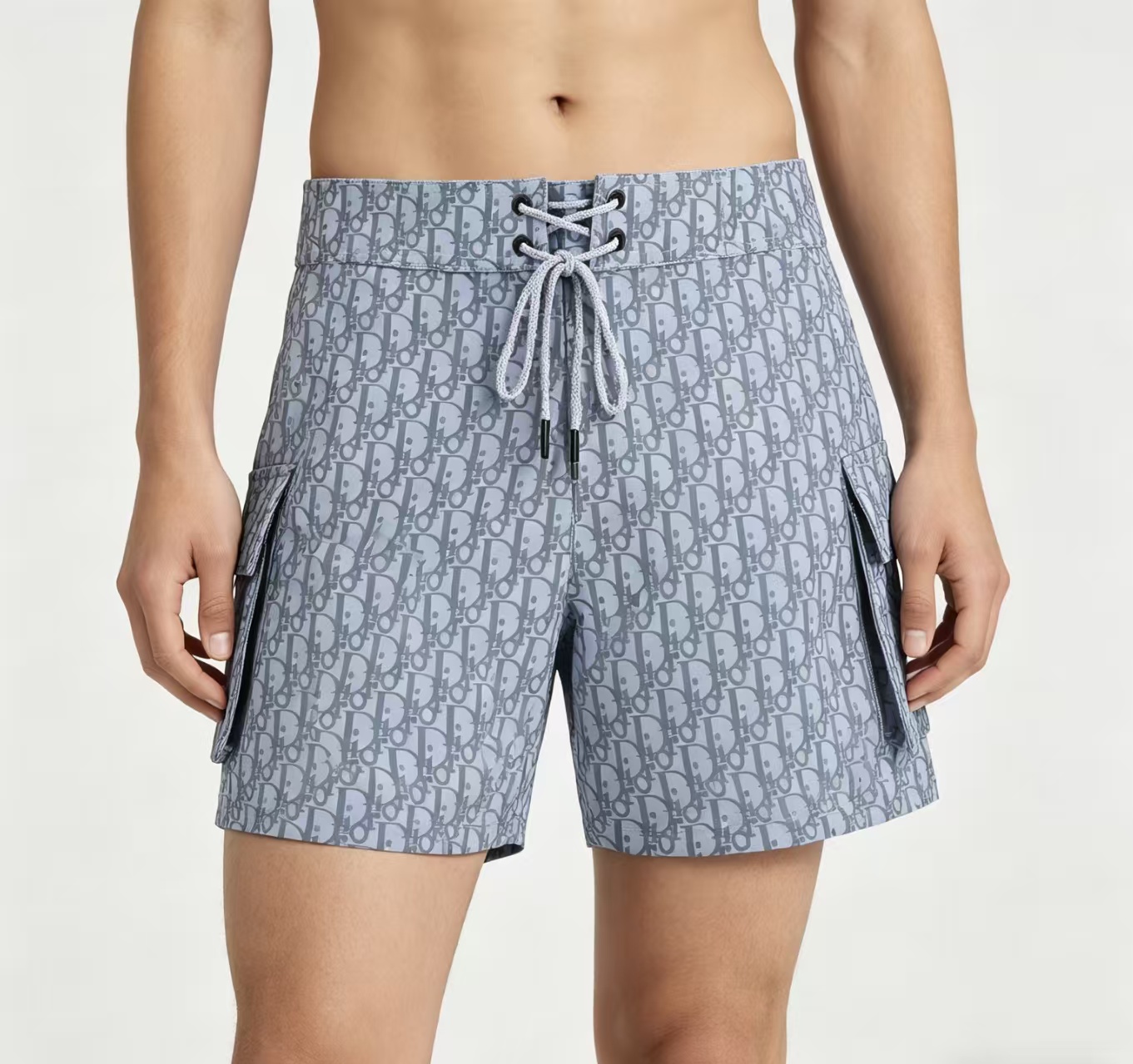 Dior CD Monogram Webbing Drawstring Shorts