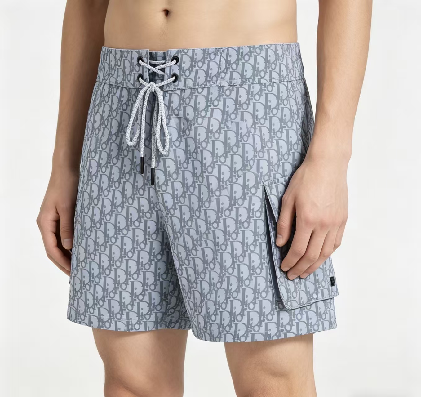 Dior CD Monogram Webbing Drawstring Shorts