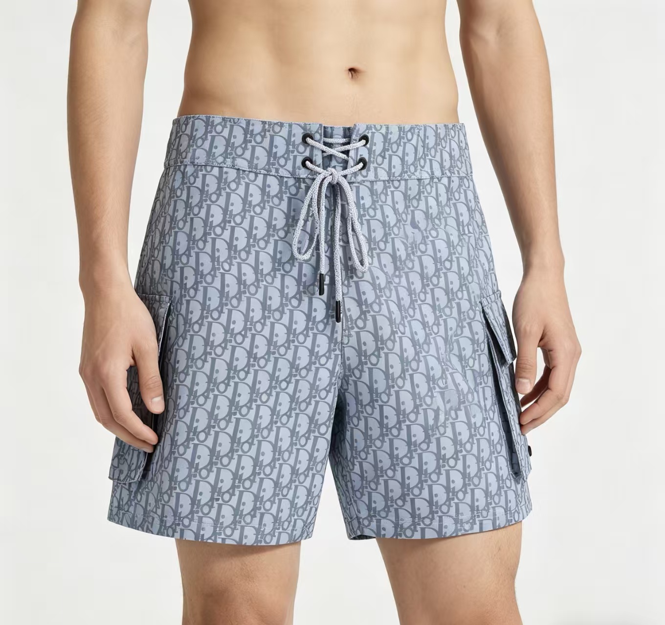 Dior CD Monogram Webbing Drawstring Shorts