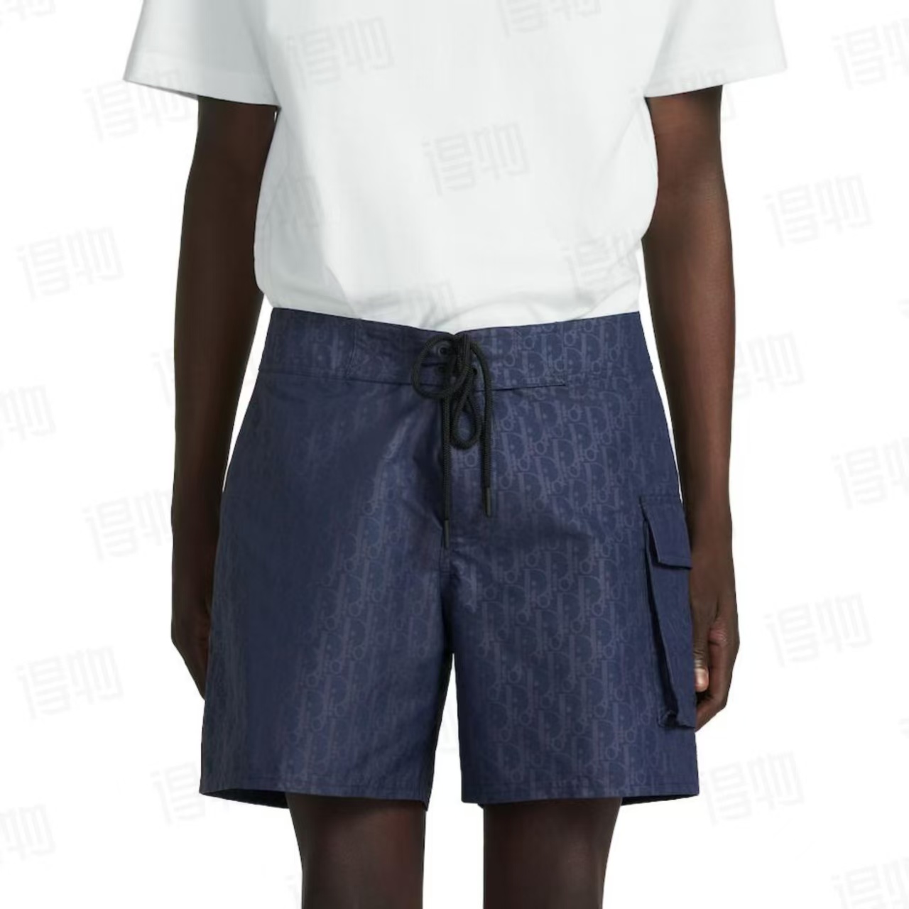 Dior CD Monogram Webbing Drawstring Shorts