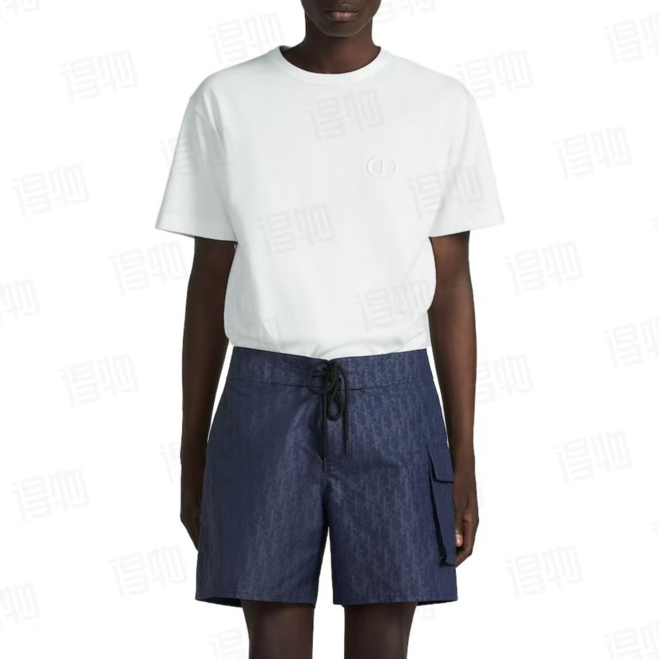 Dior CD Monogram Webbing Drawstring Shorts