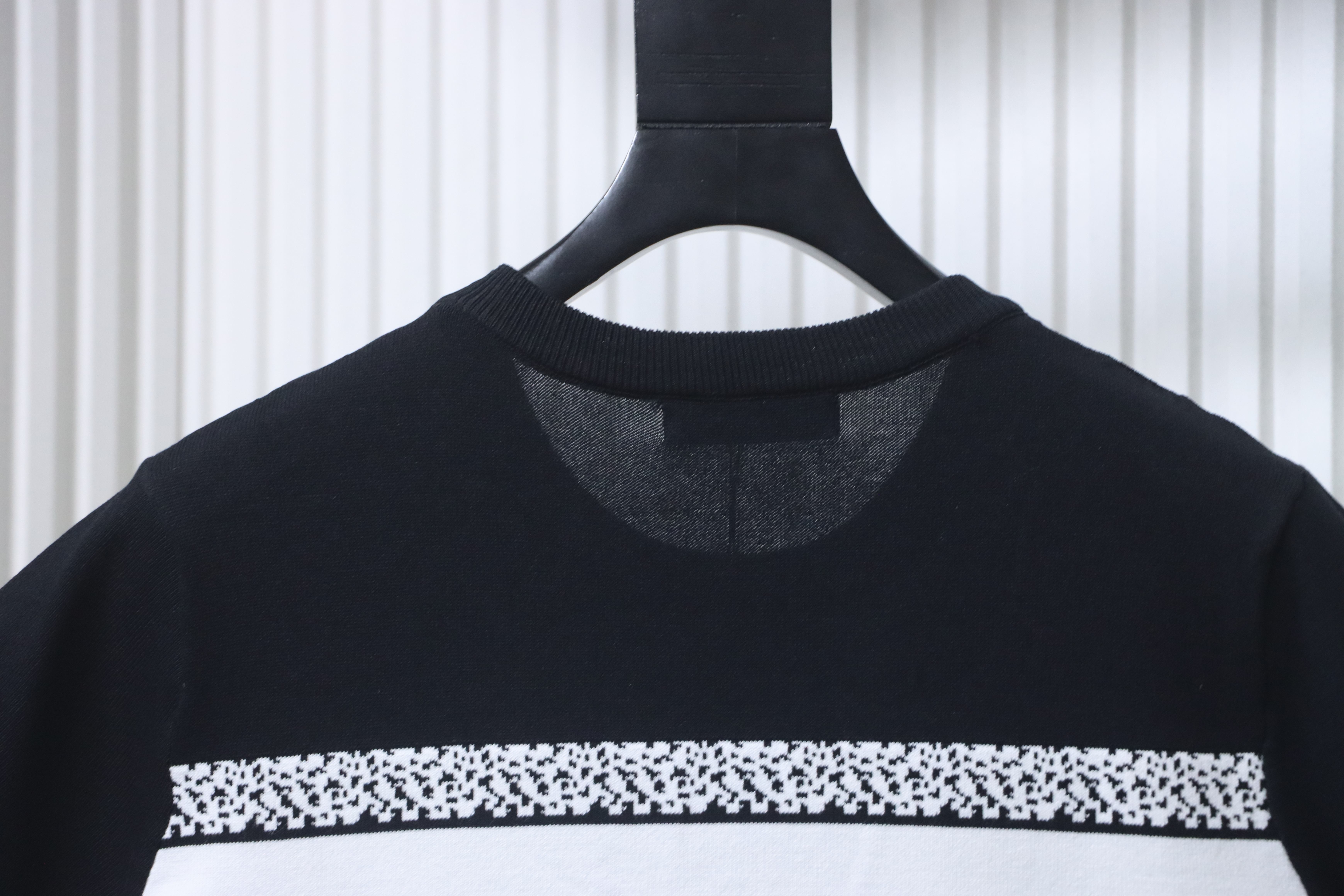 Dior Chest Letter Jacquard Knit Short Sleeve T-Shirt