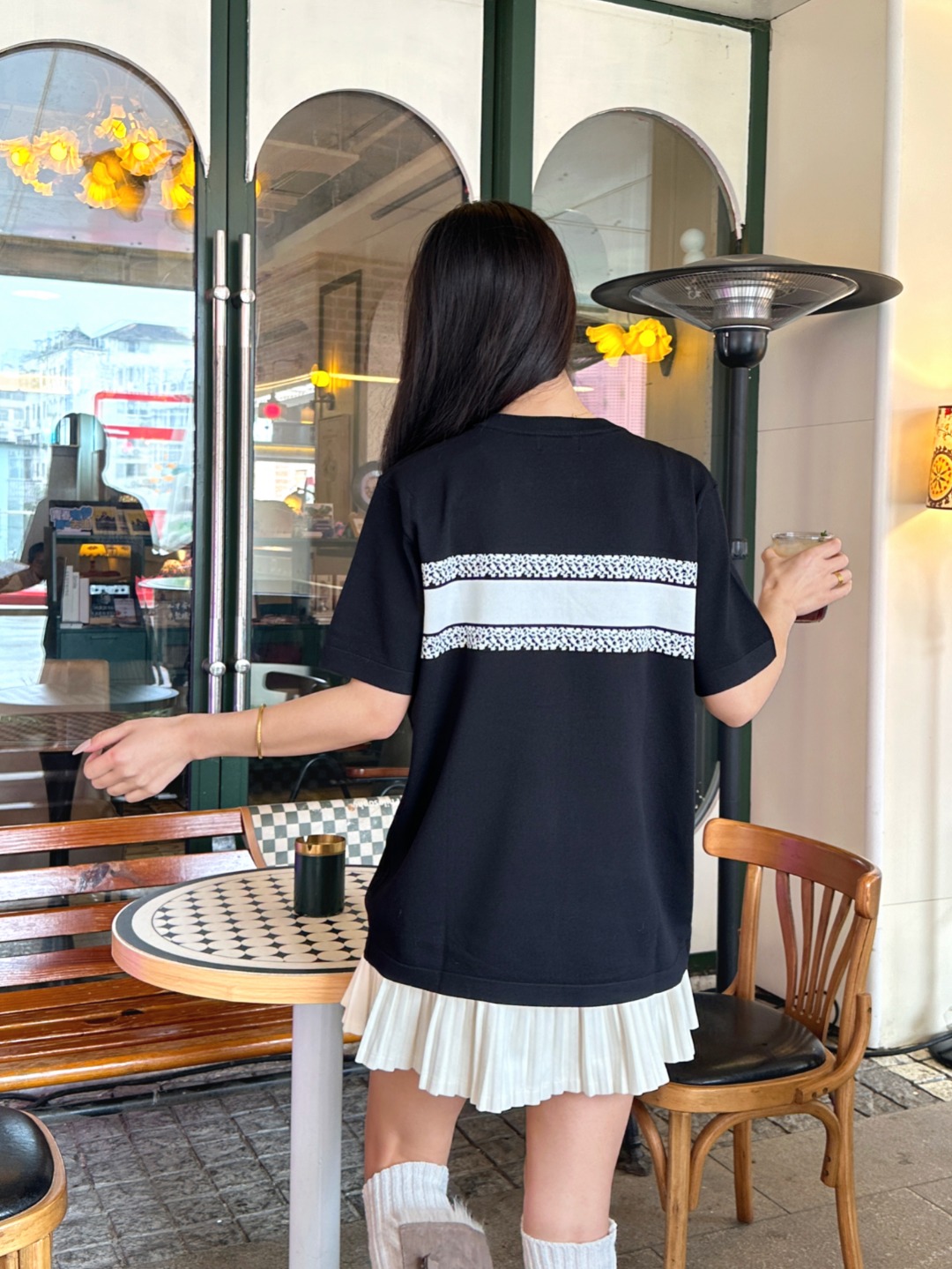 Dior Chest Letter Jacquard Knit Short Sleeve T-Shirt