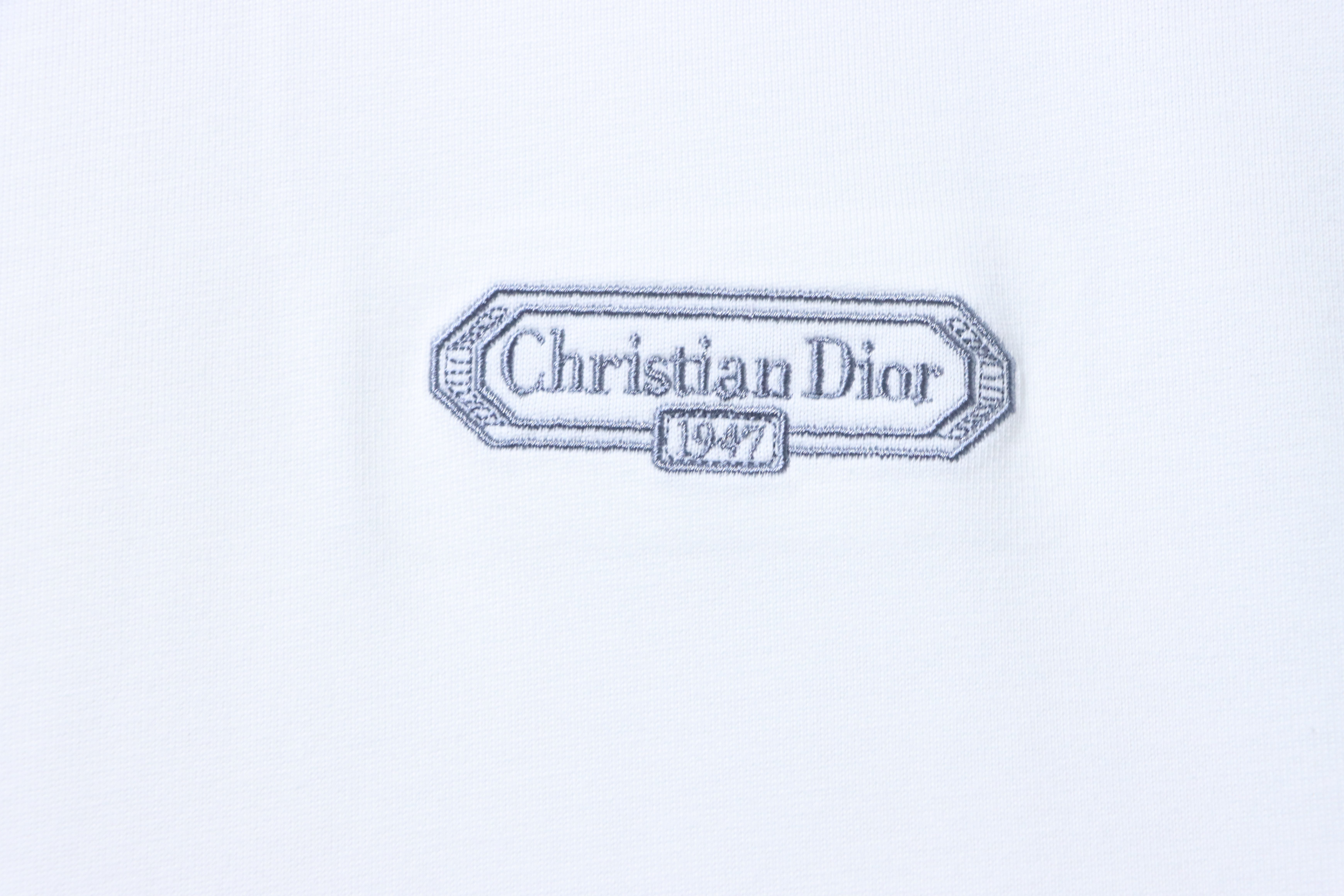 Dior Christian Chest Logo Badge Short Sleeve T-Shirt