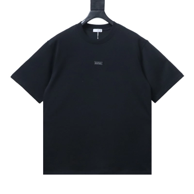 Dior Chest Metal Logo Short Sleeve T-Shirt 01
