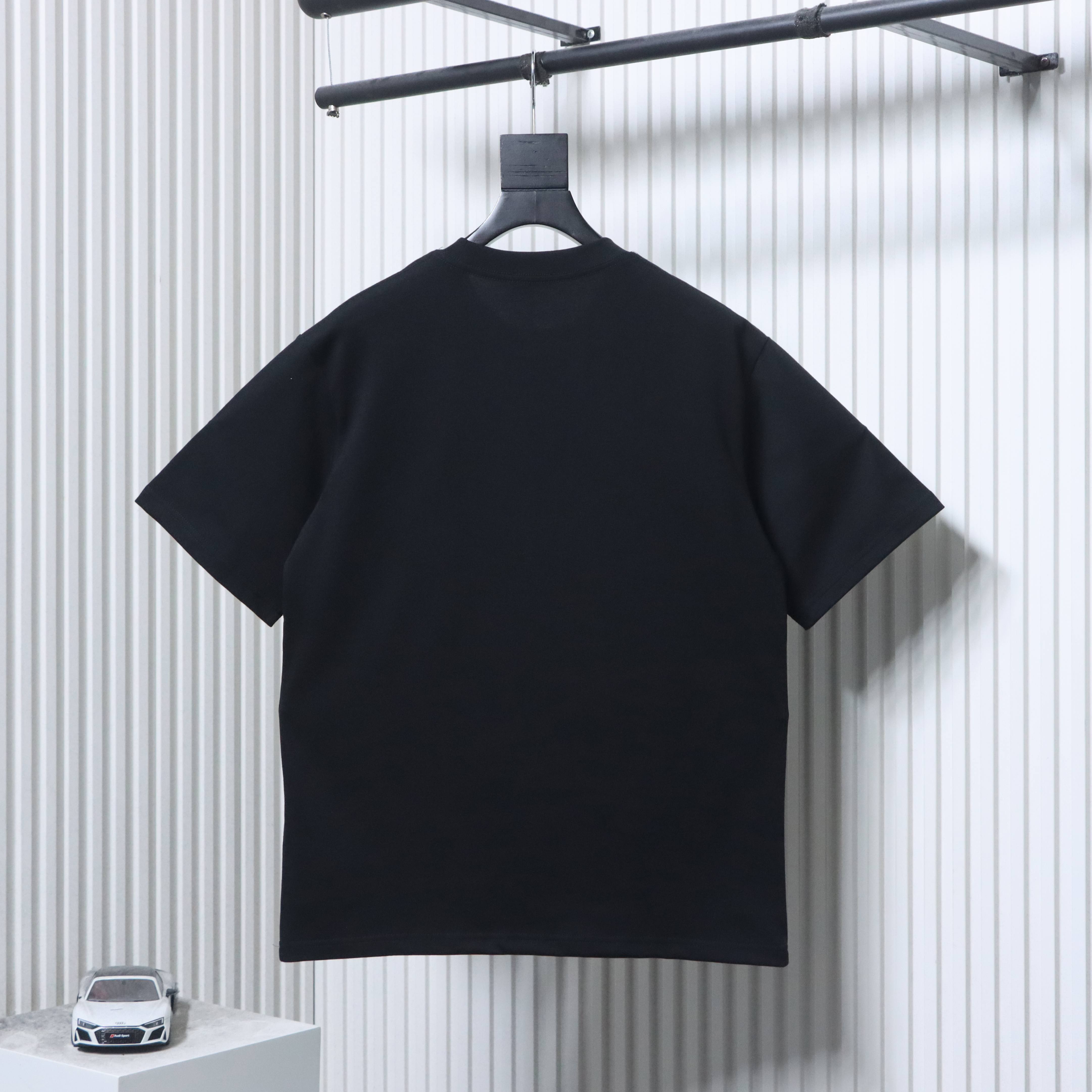 Dior Chest Metal Logo Short Sleeve T-Shirt