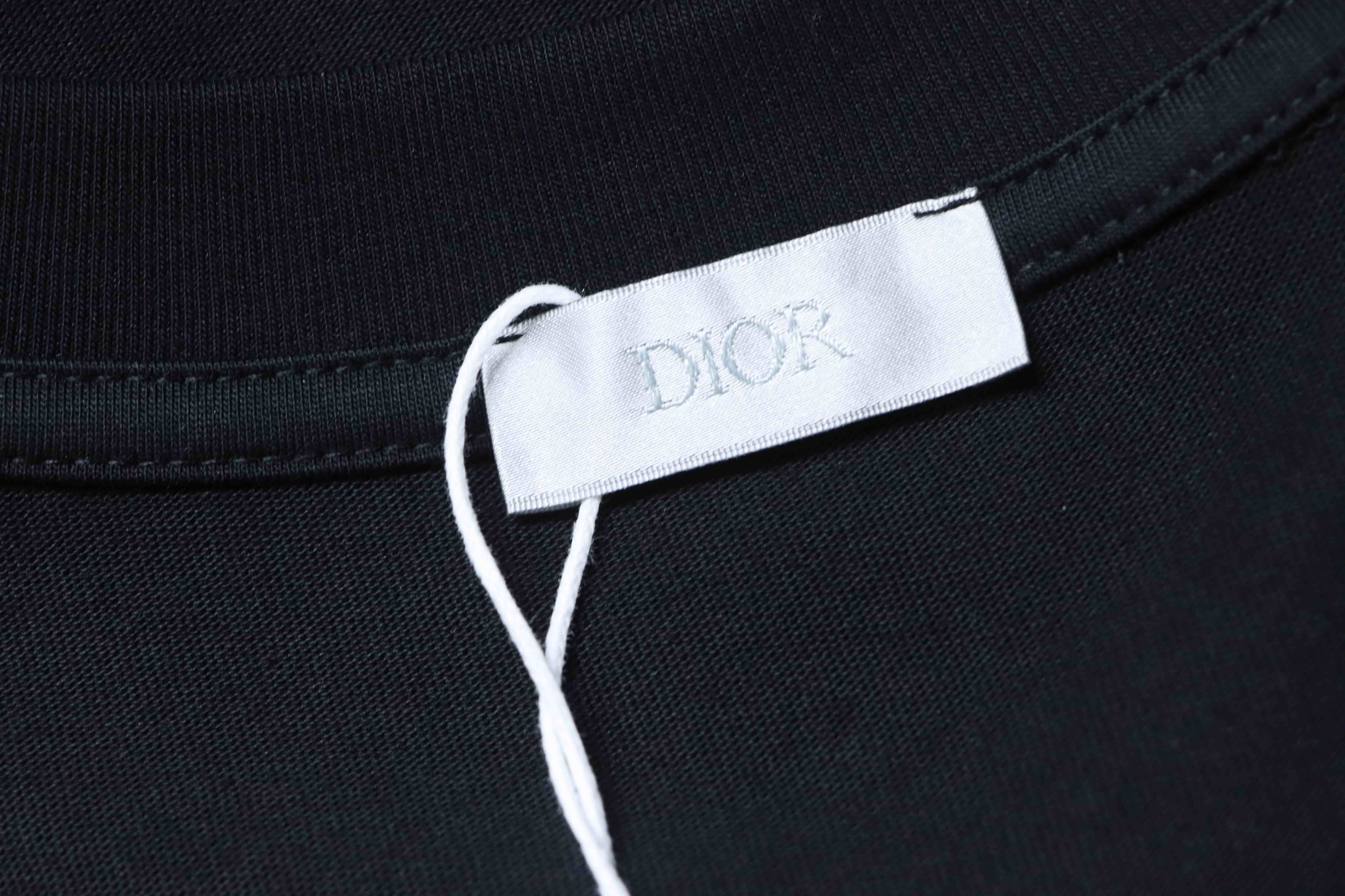 Dior Chest Metal Logo Short Sleeve T-Shirt