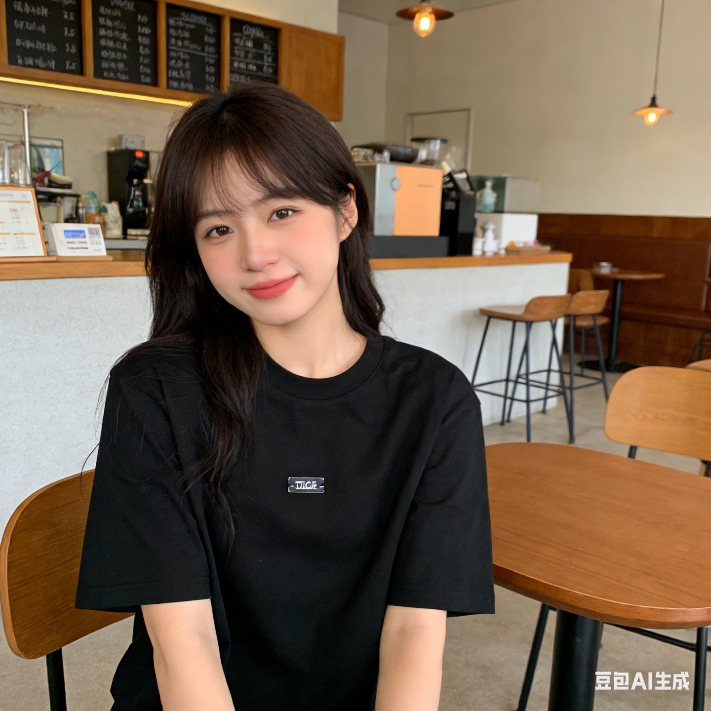 Dior Chest Metal Logo Short Sleeve T-Shirt