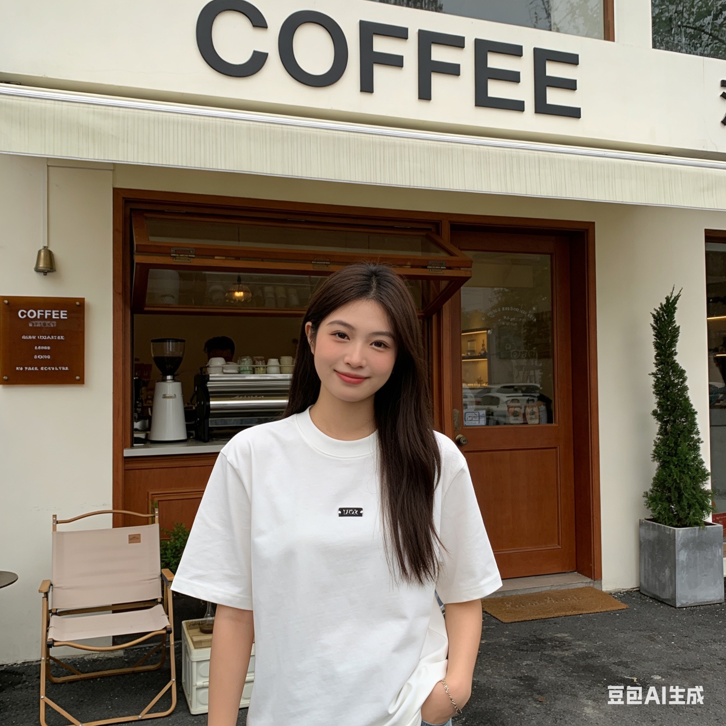 Dior Chest Metal Logo Short Sleeve T-Shirt