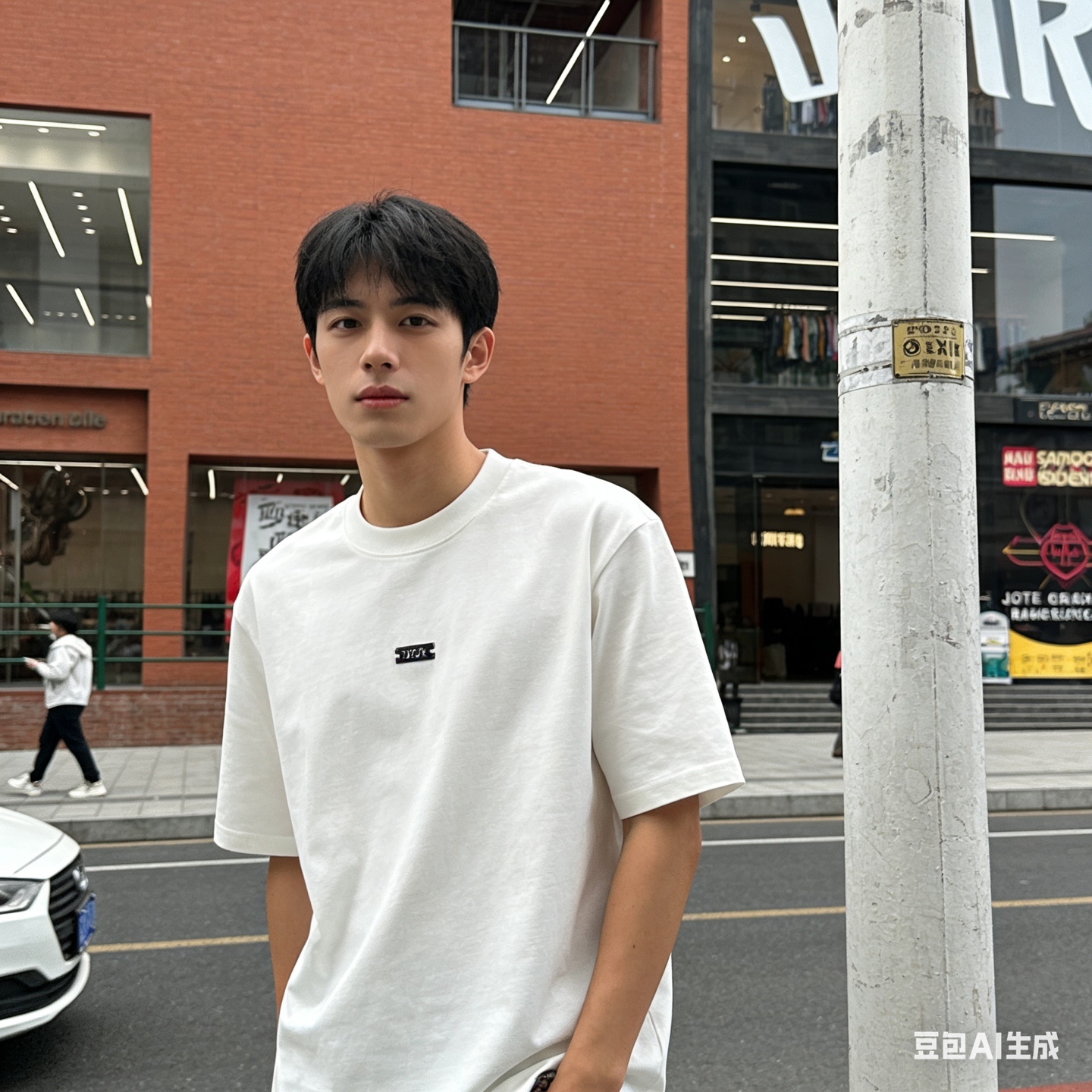 Dior Chest Metal Logo Short Sleeve T-Shirt