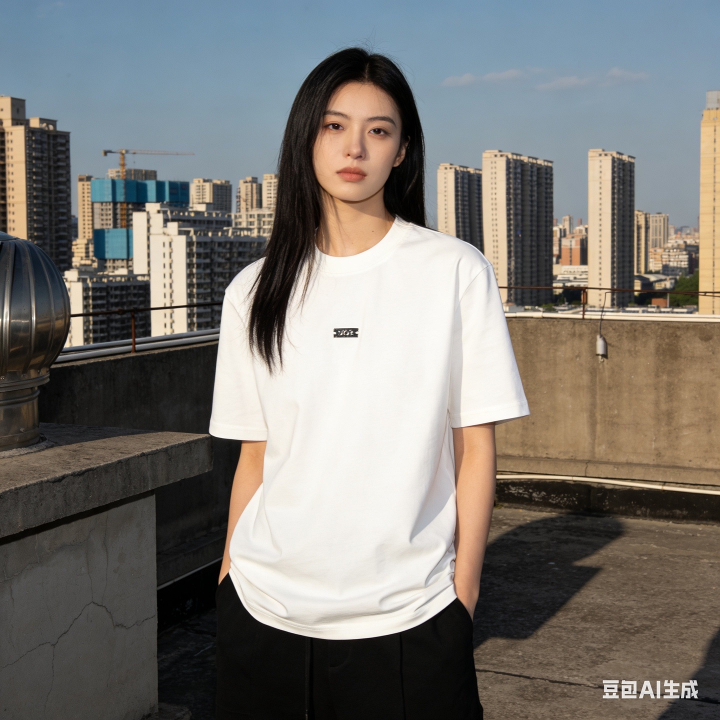 Dior Chest Metal Logo Short Sleeve T-Shirt