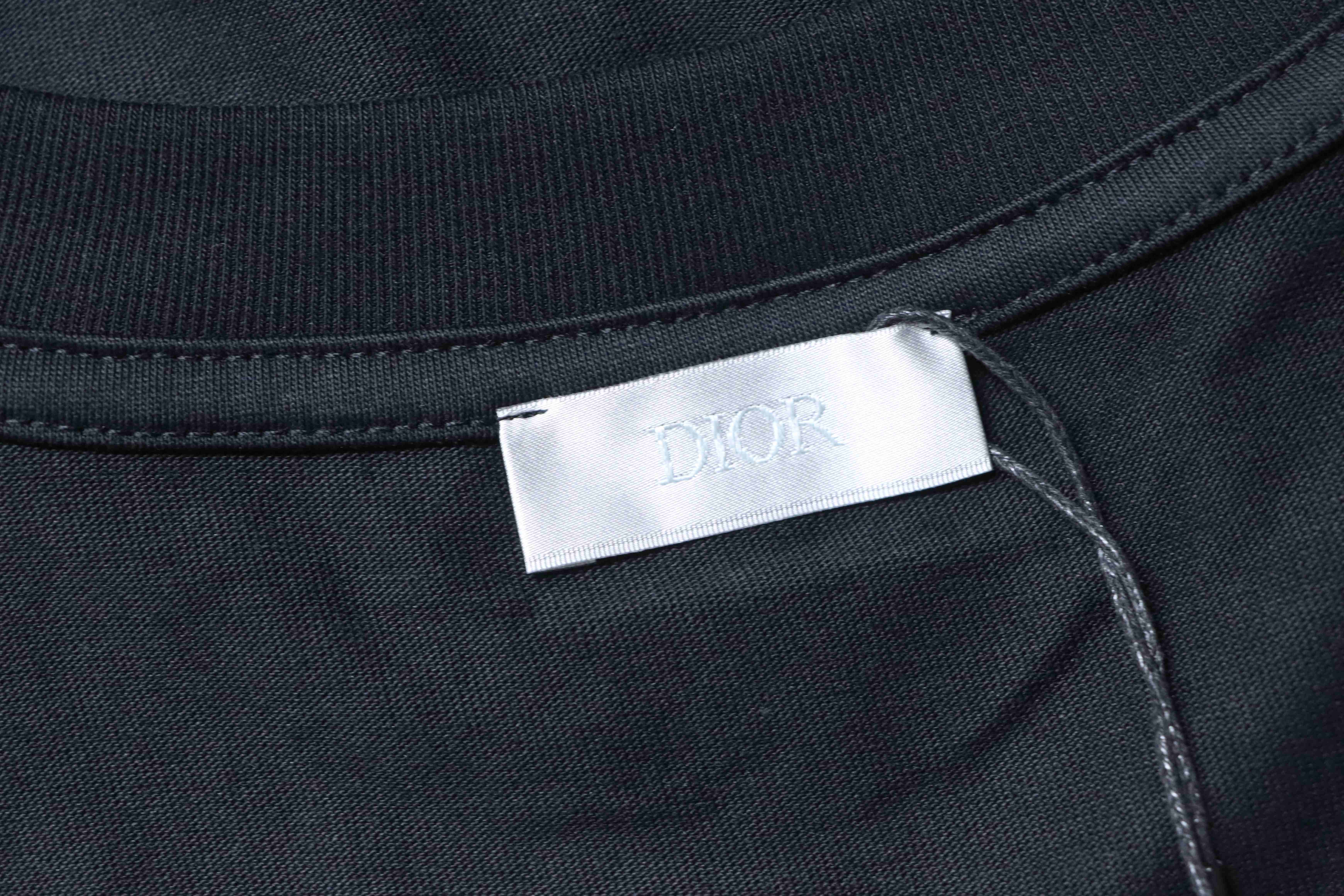 Dior Chest Square Logo Short Sleeve T-Shirt