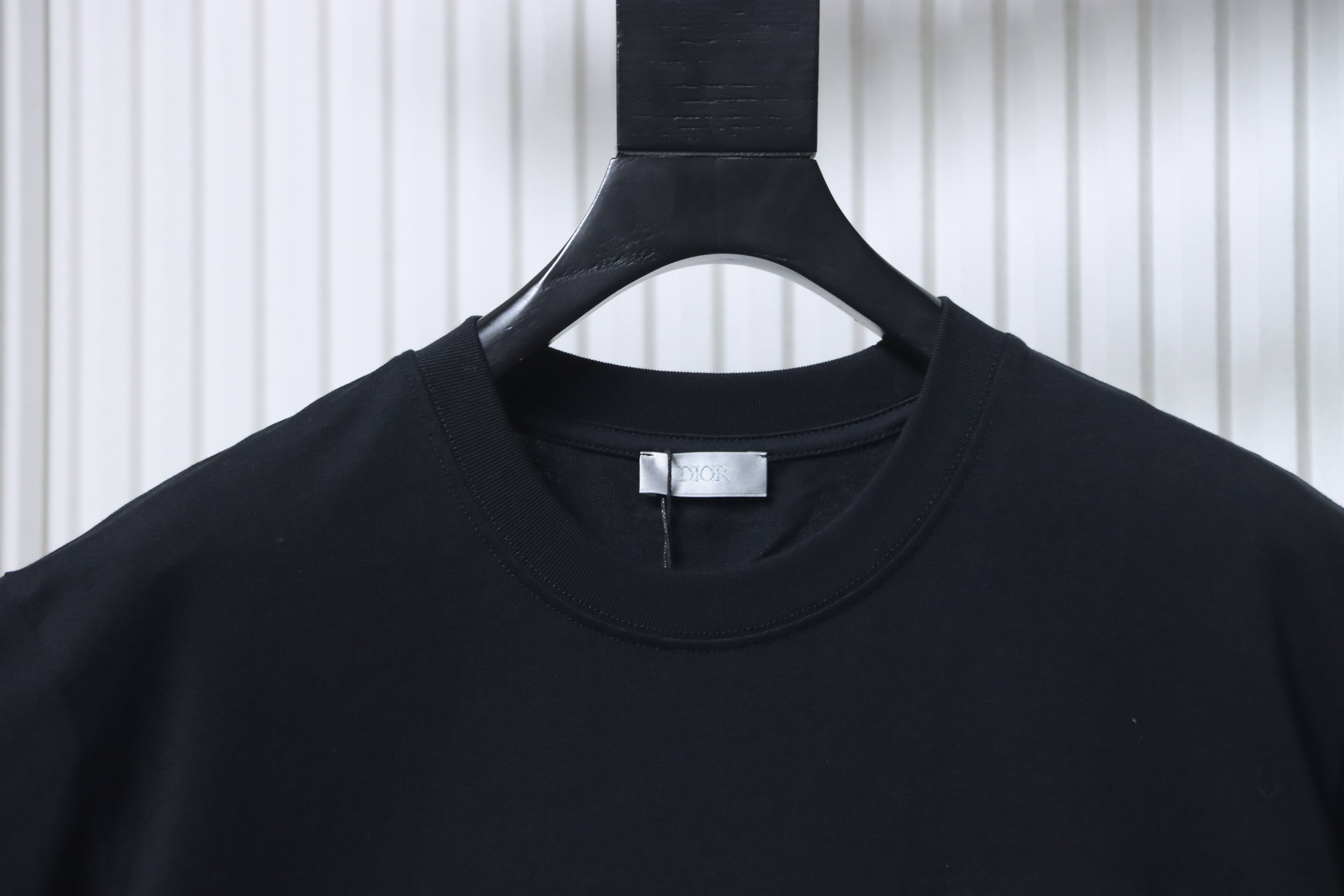 Dior Chest Square Logo Short Sleeve T-Shirt