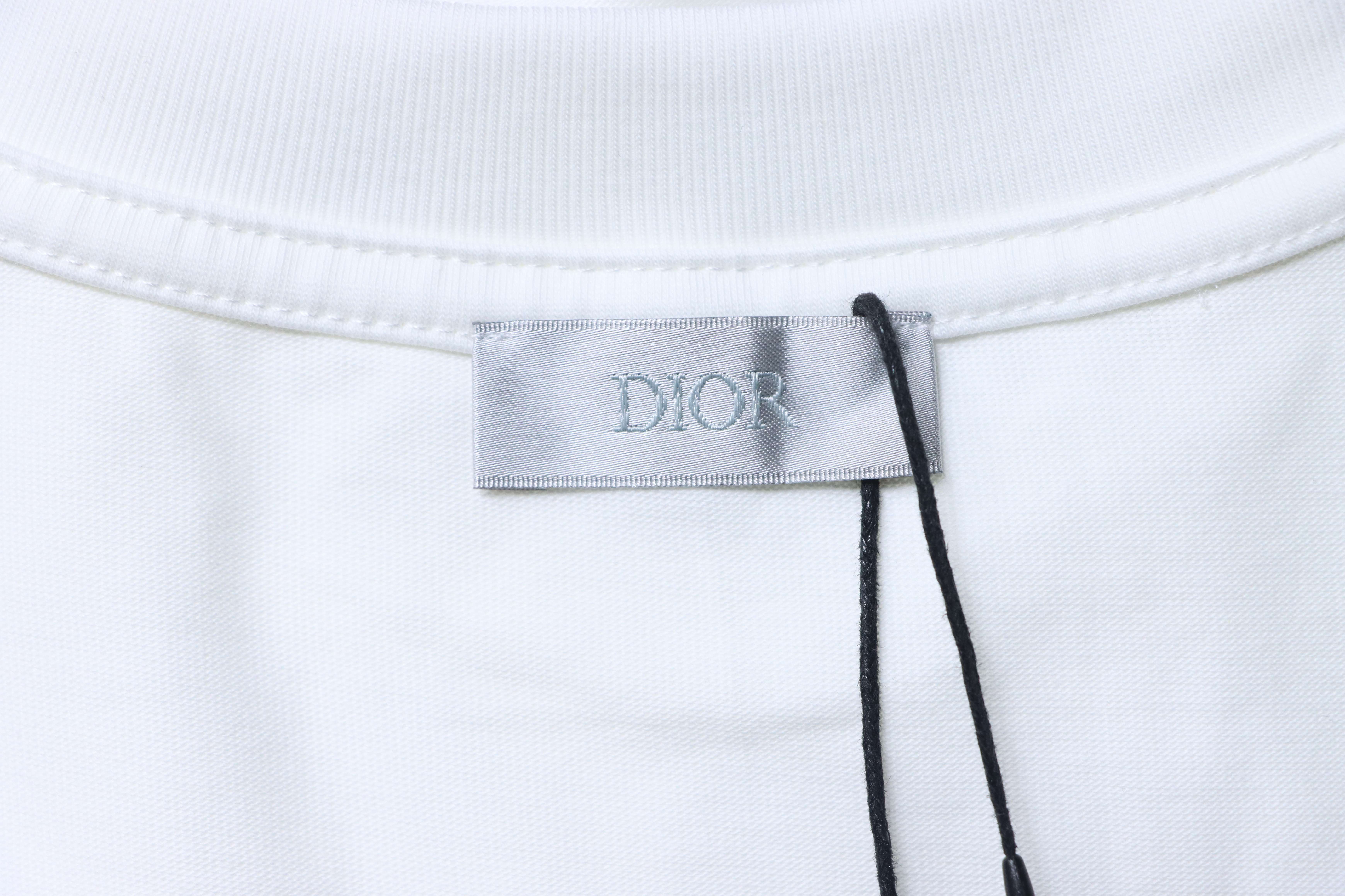 Dior Chest Square Logo Short Sleeve T-Shirt