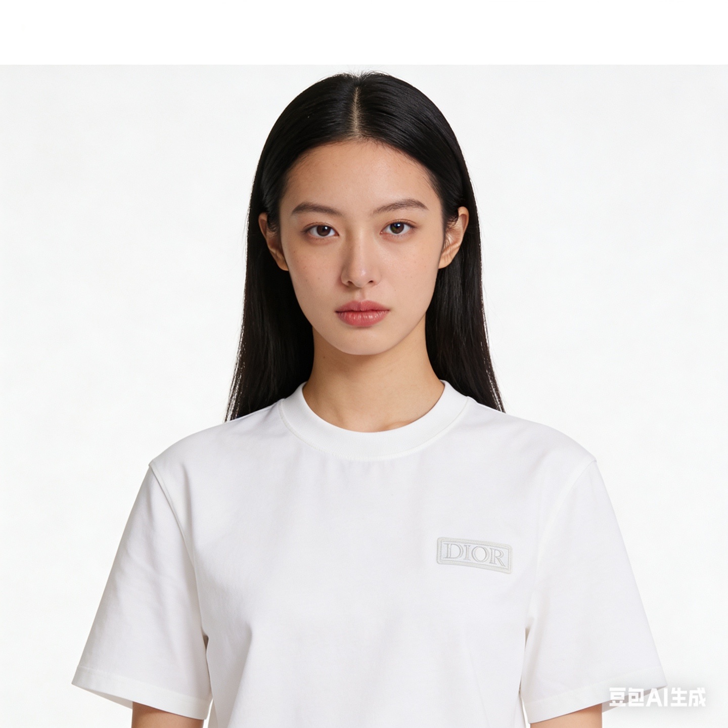 Dior Chest Square Logo Short Sleeve T-Shirt
