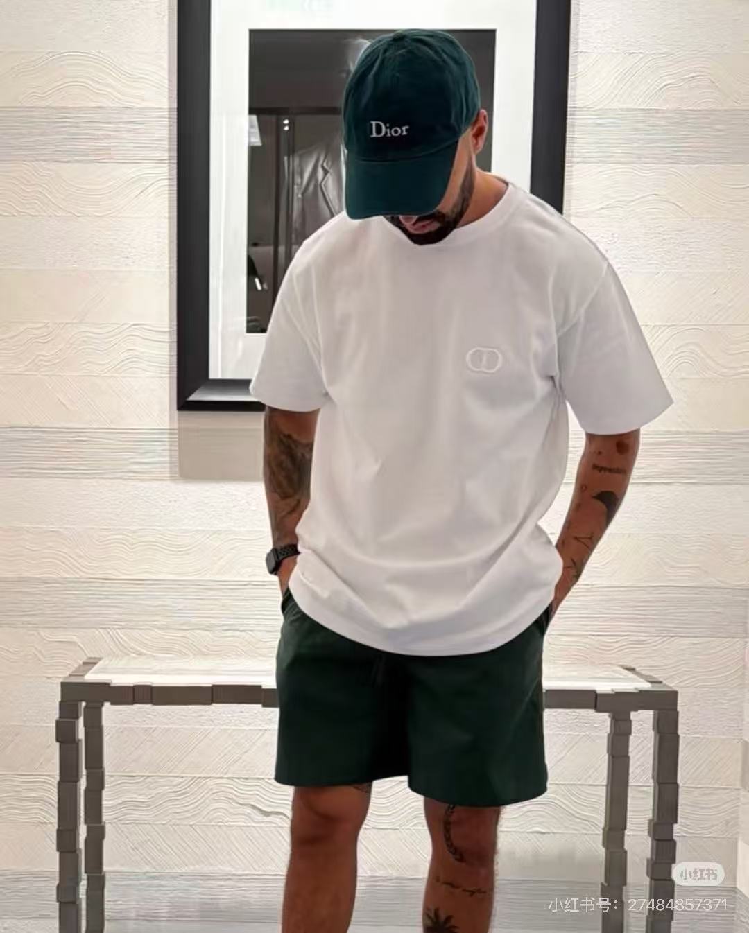Dior Classic CD Embroidered Short Sleeve T-Shirt